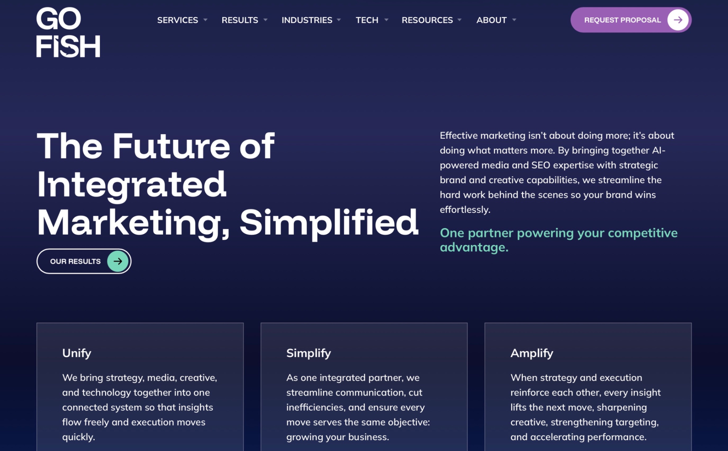 Go Fish Digital Homepage Screenshot