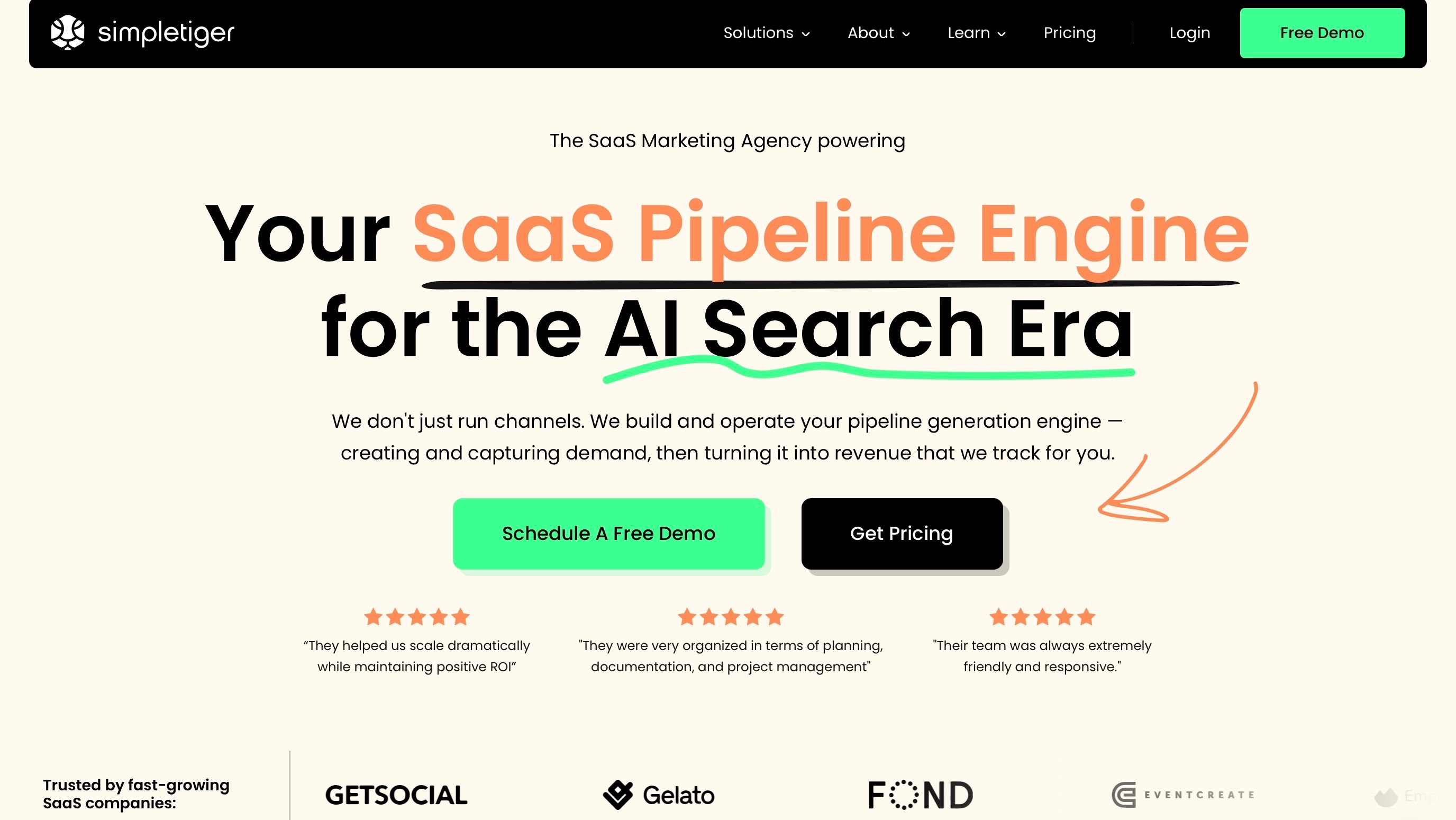 SimpleTiger Homepage Screenshot