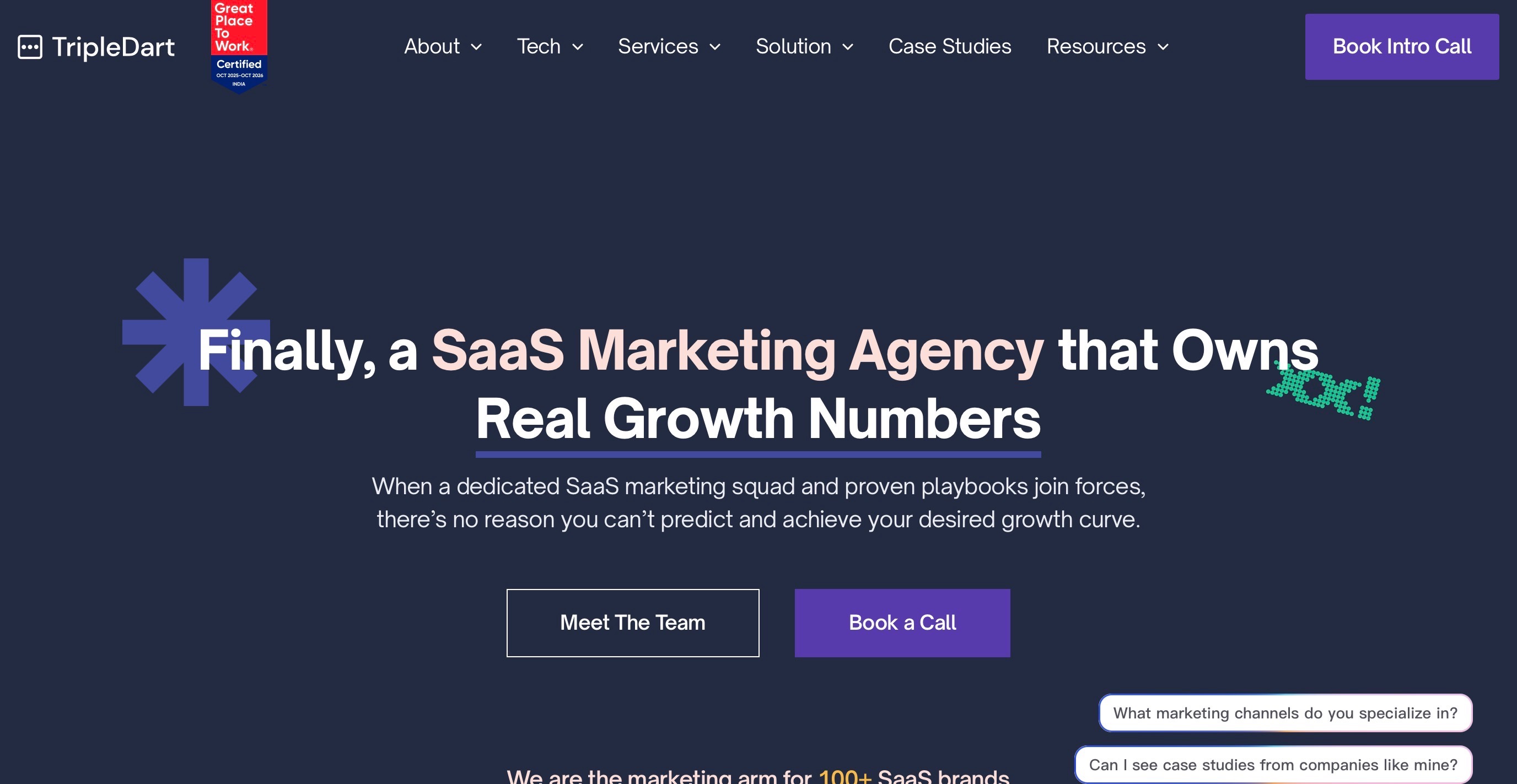 TripleDart Homepage Screenshot