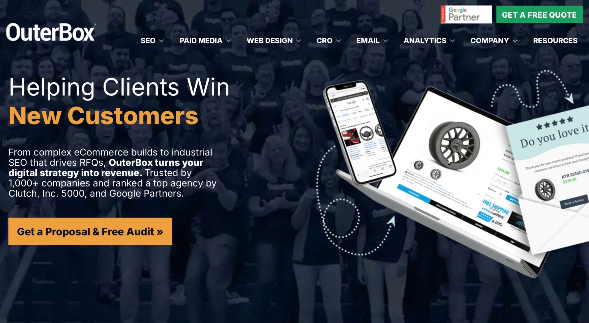 OuterBox Homepage Screenshot