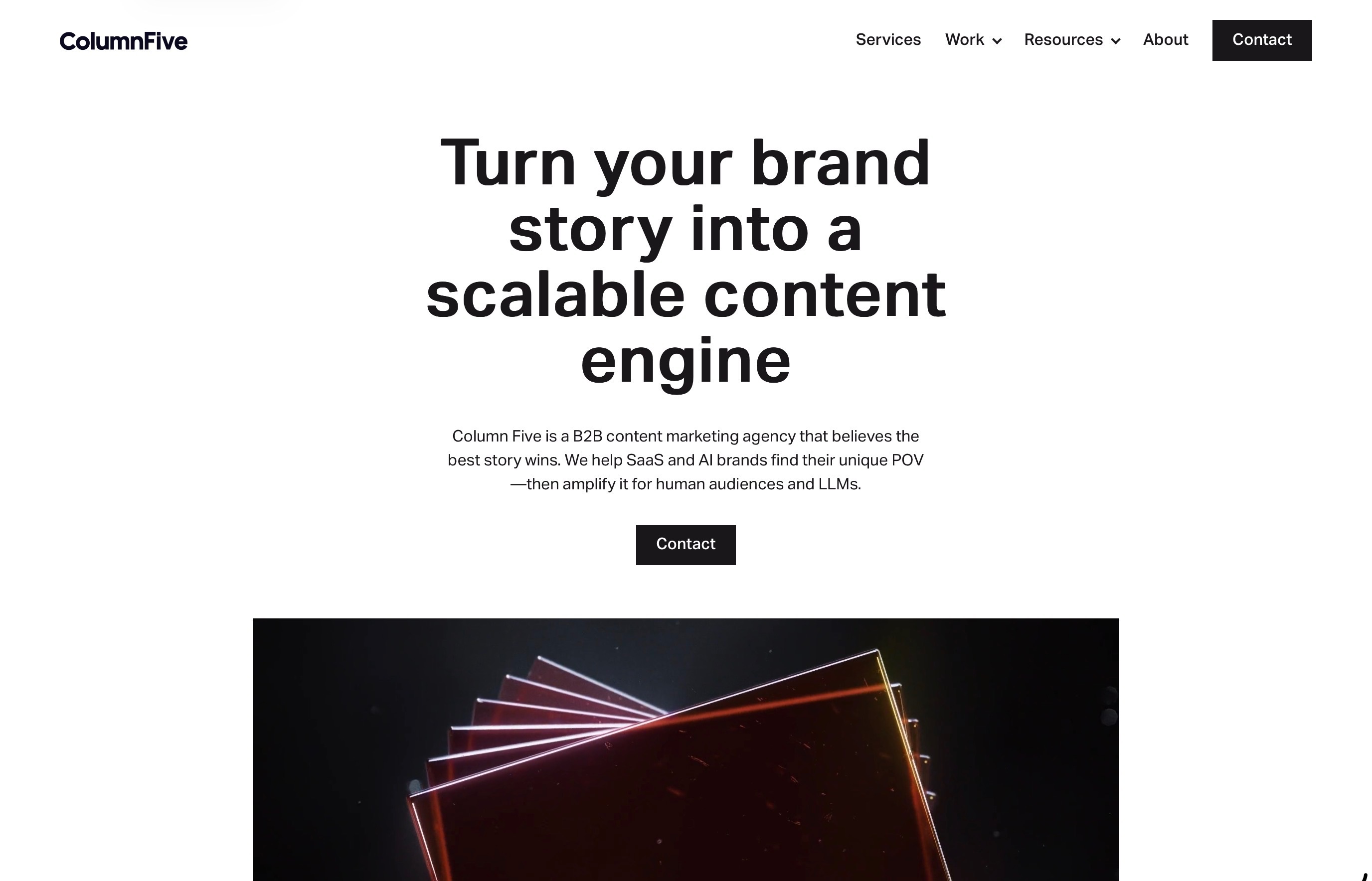 Column Five Homepage Screenshot