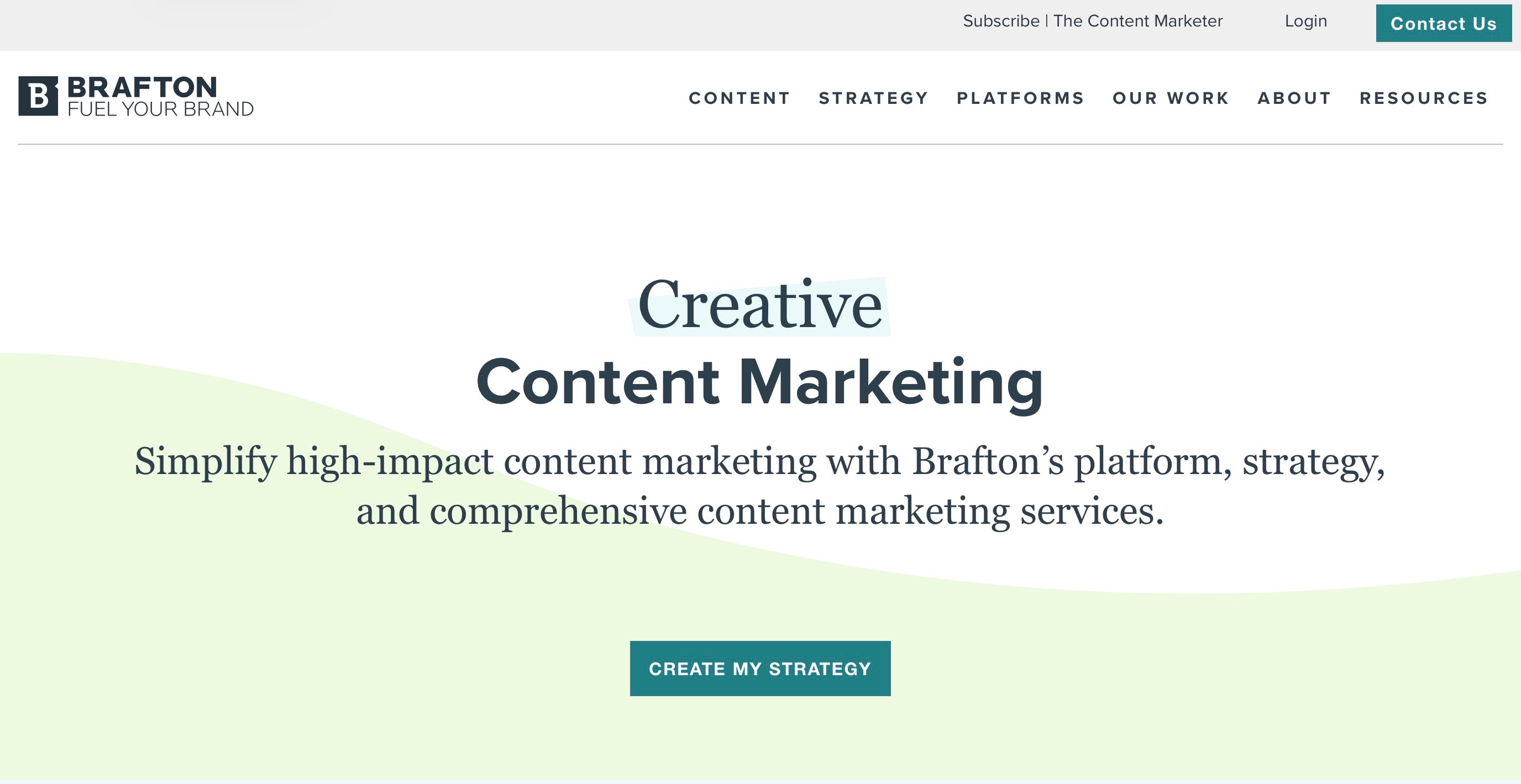 Brafton Homepage Screenshot