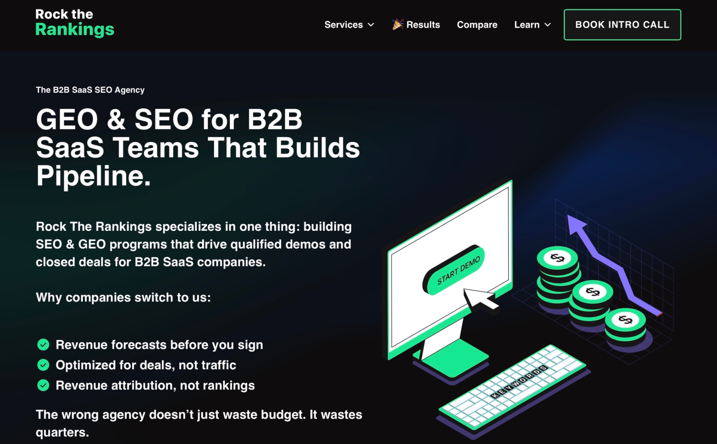 Rock The Rankings Homepage Screenshot