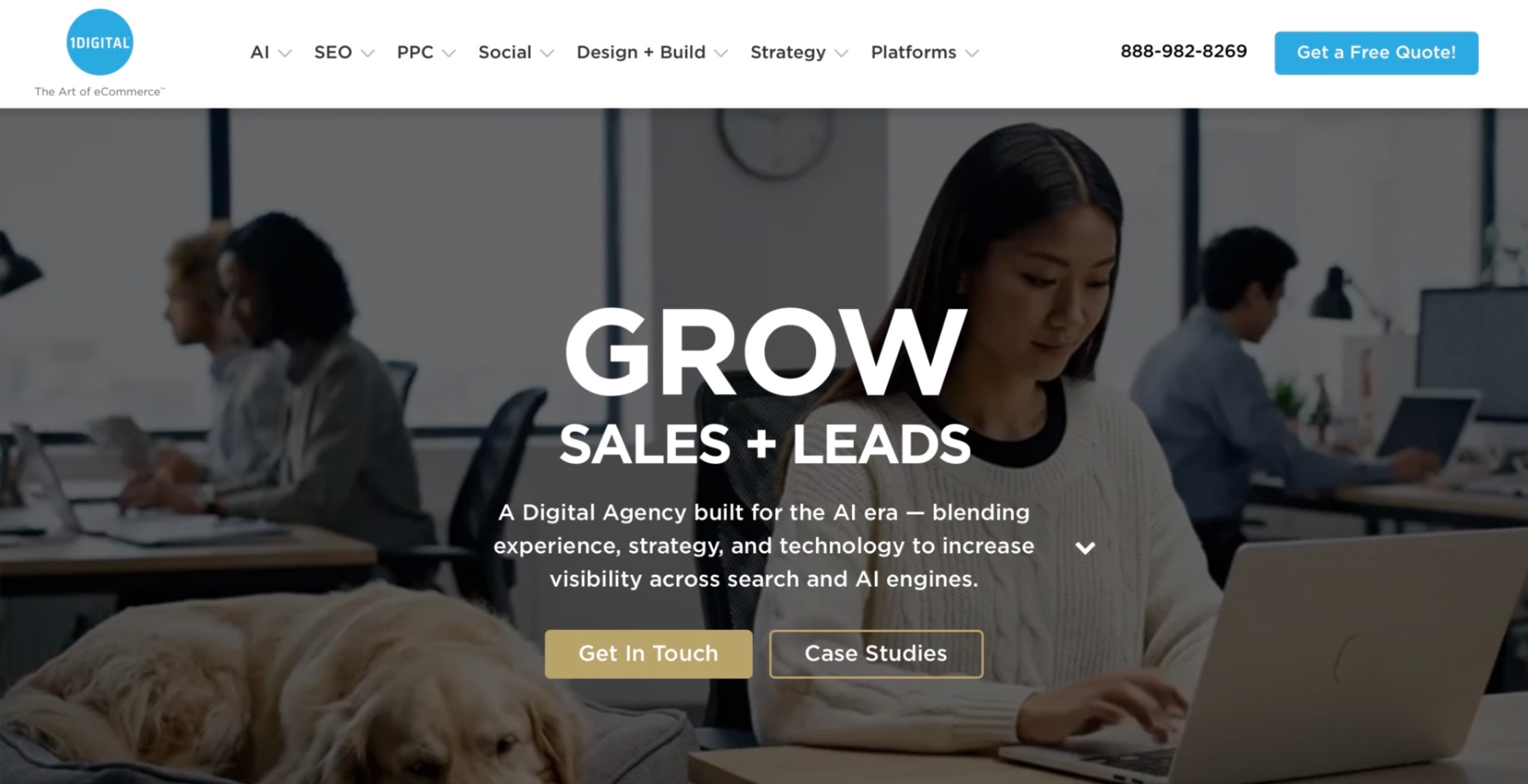 1Digital Agency Homepage Screenshot