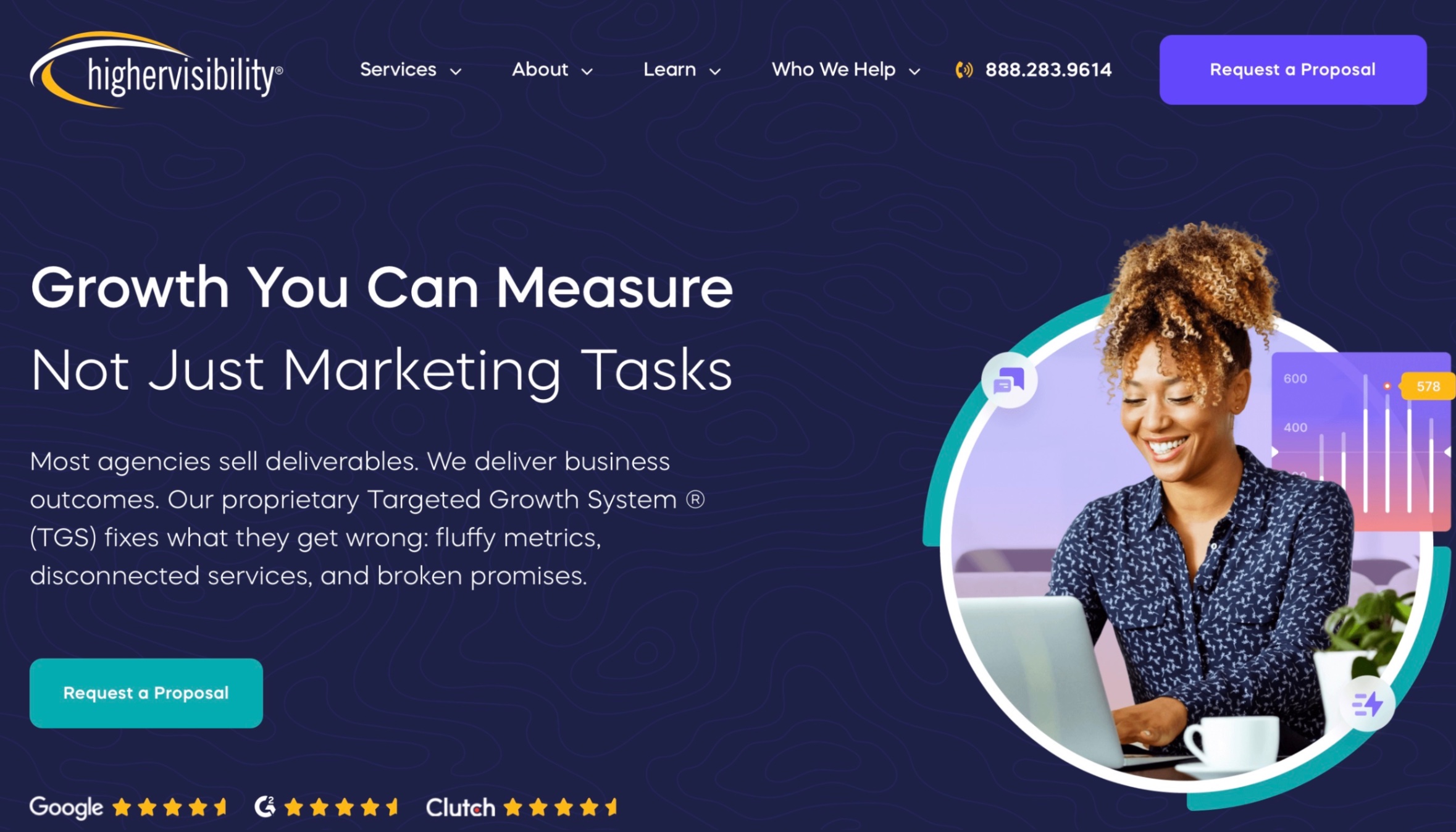 HigherVisibility Homepage Screenshot