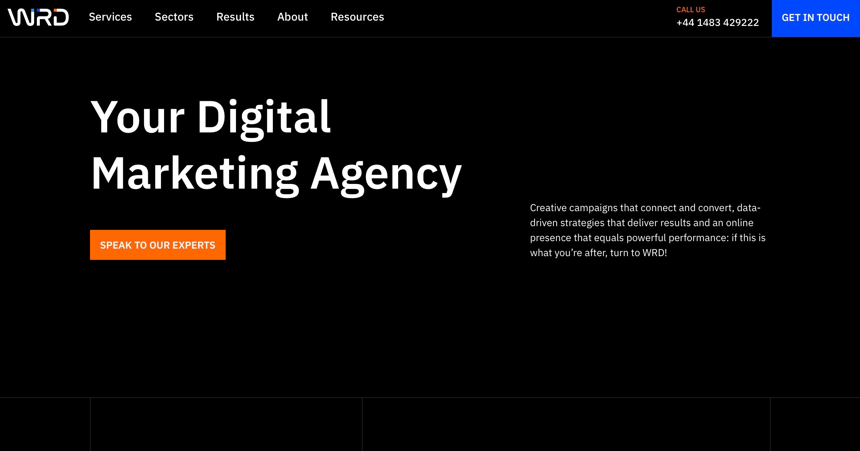 WRD Homepage Screenshot