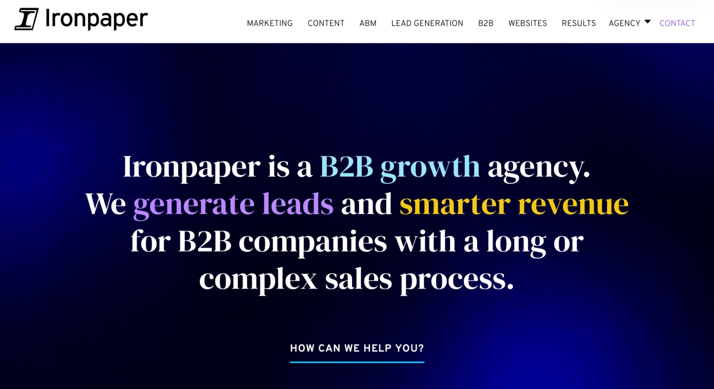 Ironpaper Homepage Screenshot