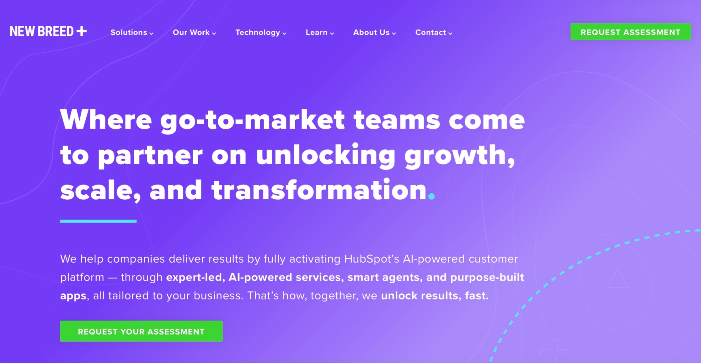 New Breed Homepage Screenshot