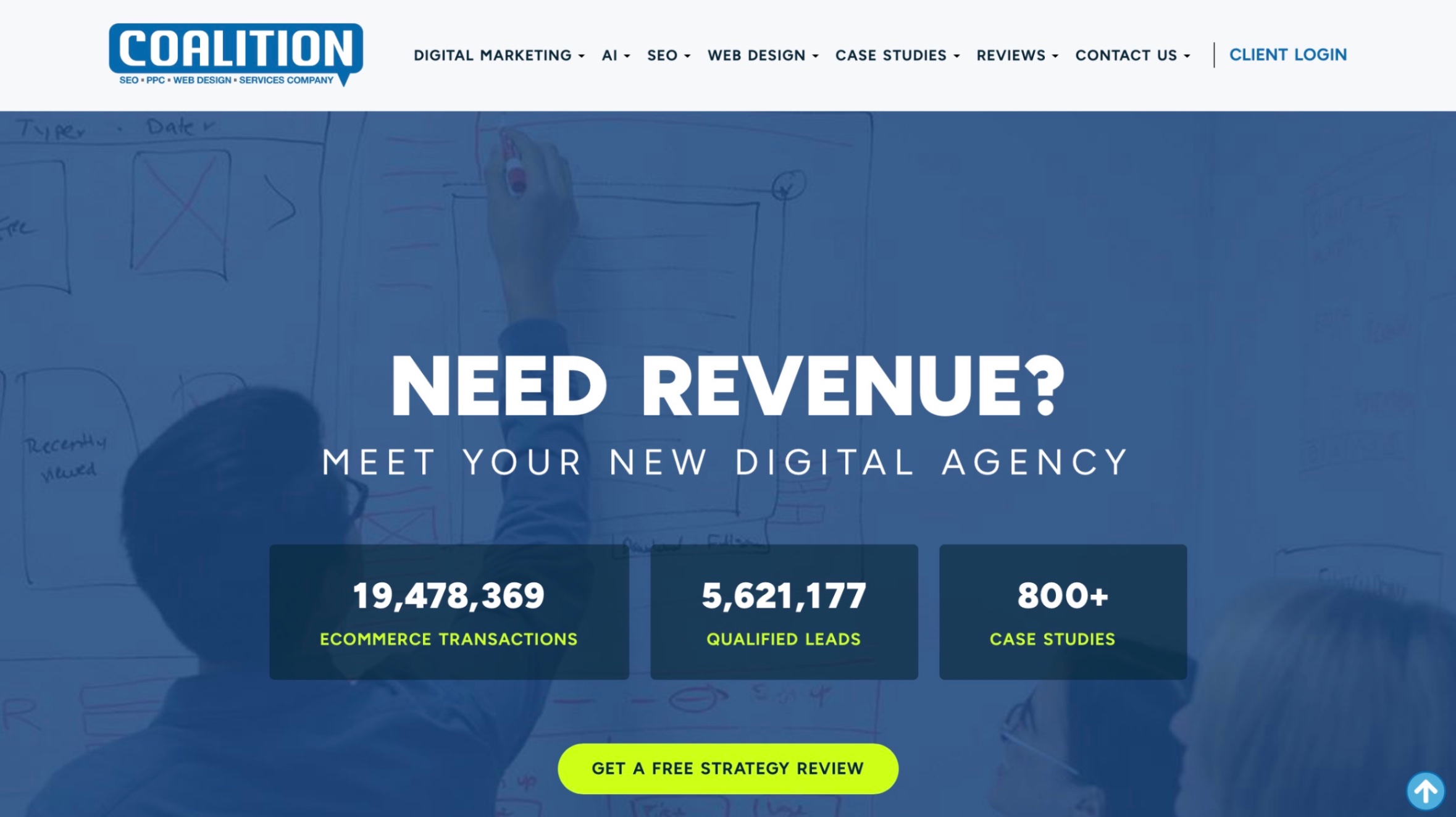 Coalition Technologies landing page screenshot