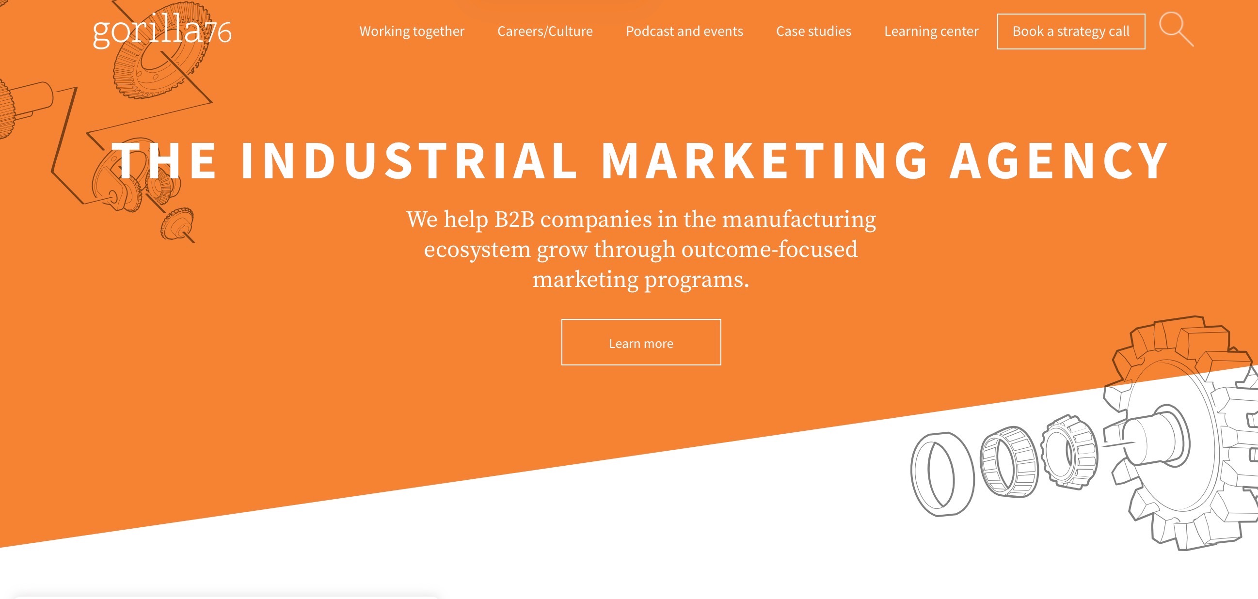 Gorilla 76 Landing Page Screenshot