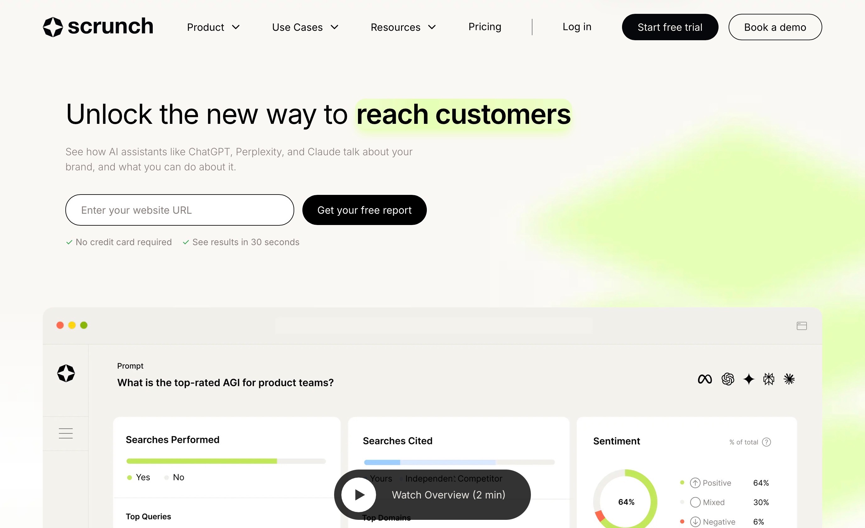 Scrunch Landing Page Screenshot