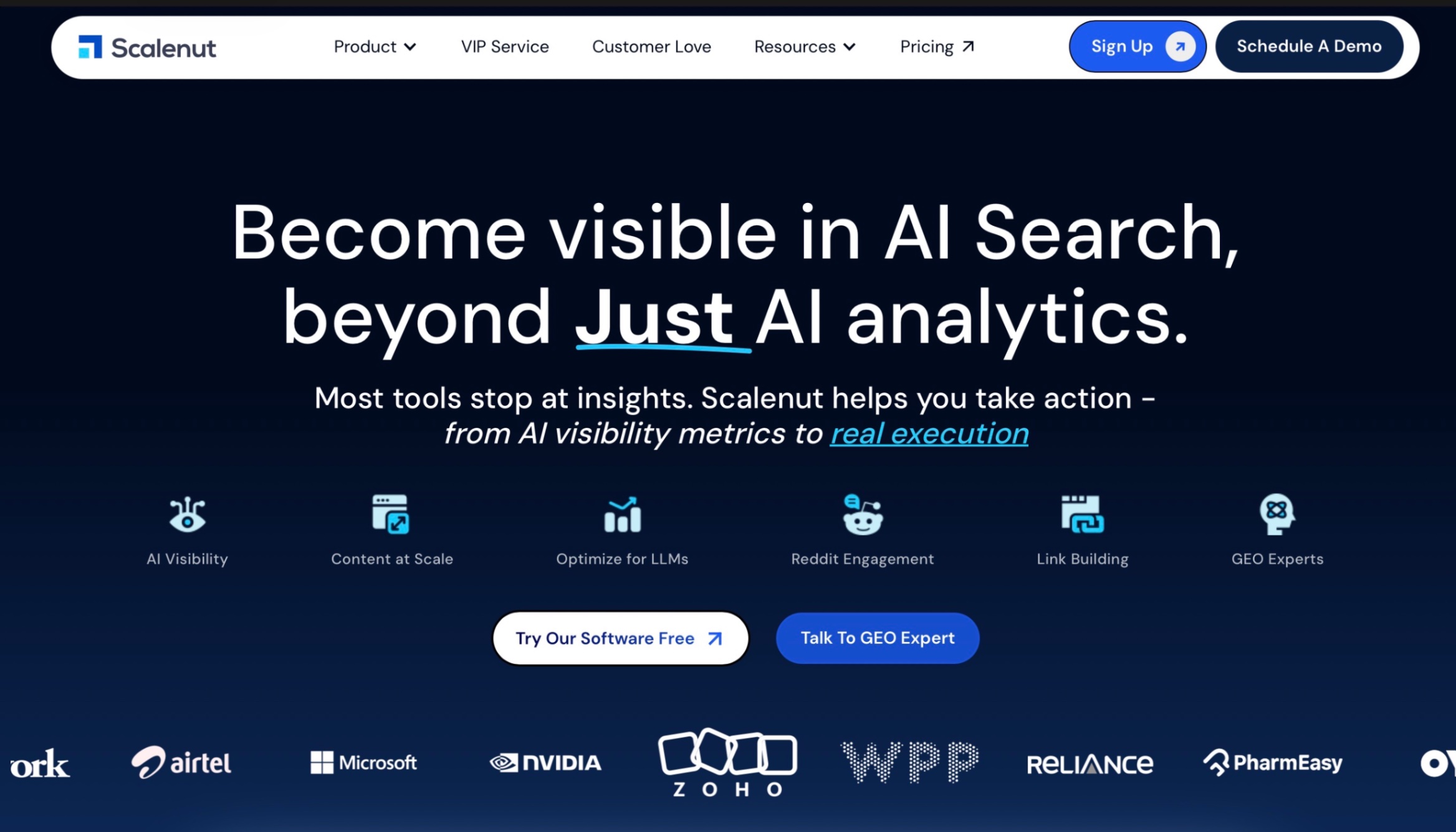 Scalenut Homepage Screenshot