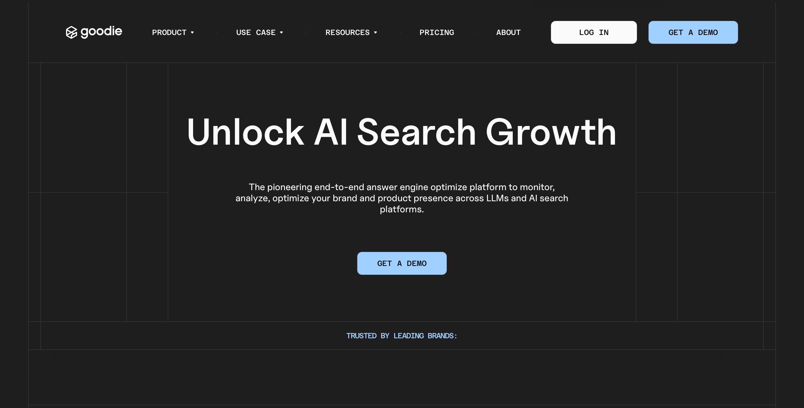 Goodie Landing Page Screenshot