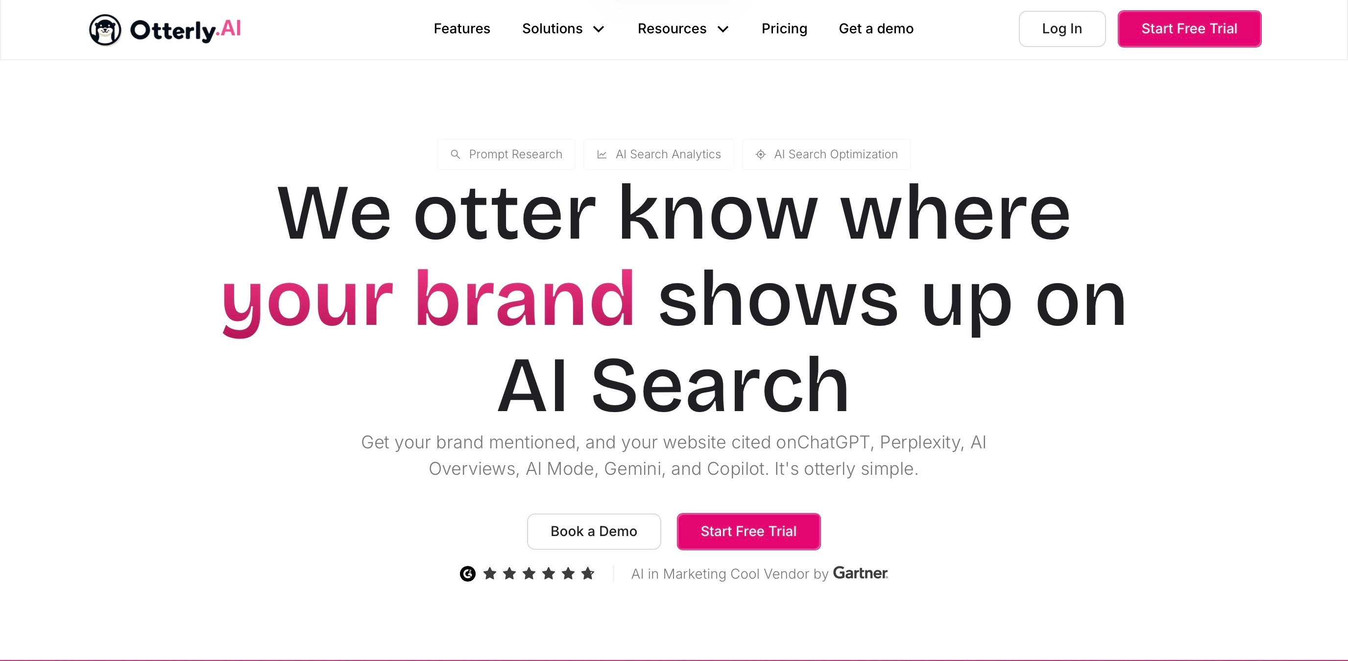 OtterlyAI Landing Page Screenshot