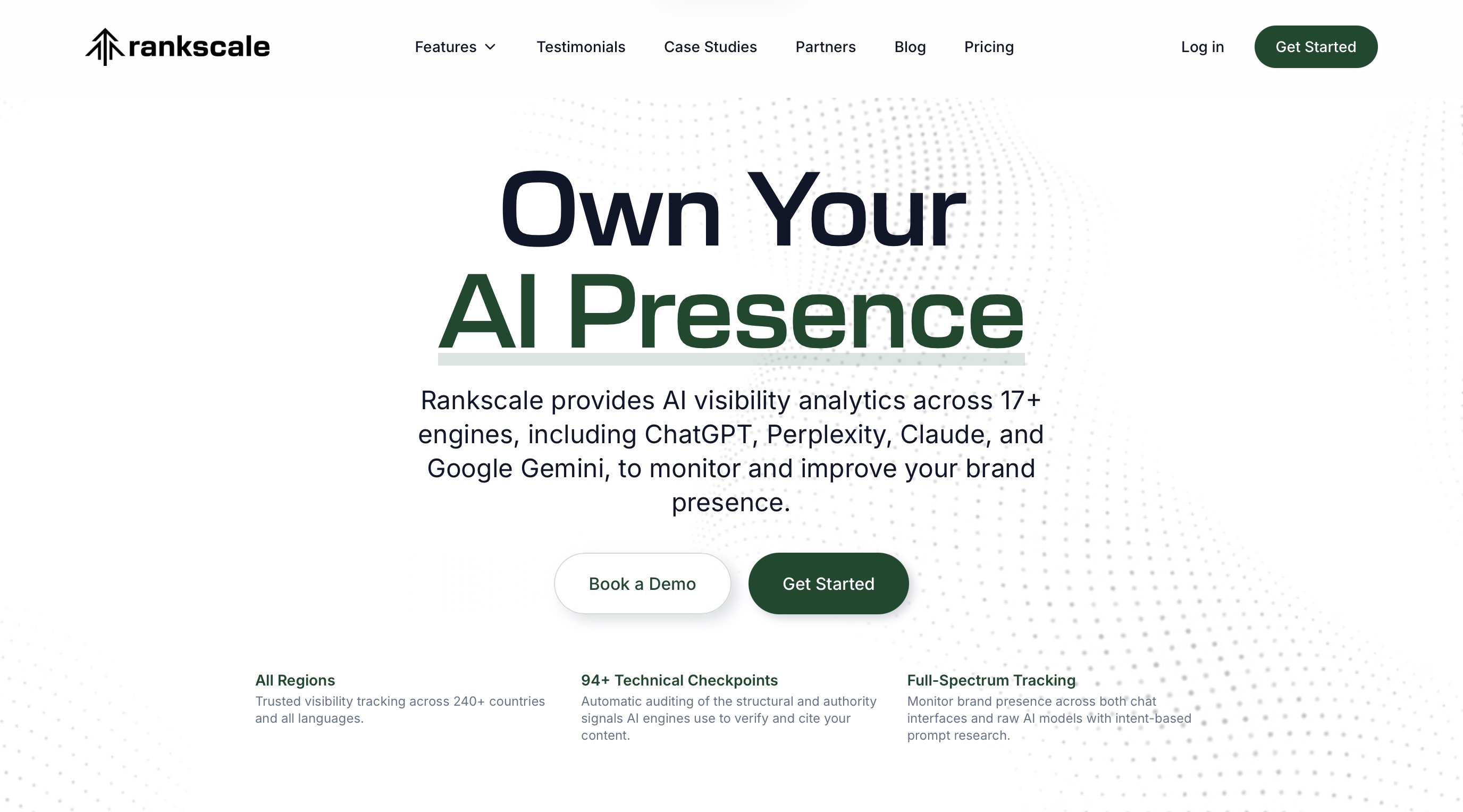 Rankscale Landing Page Screenshot