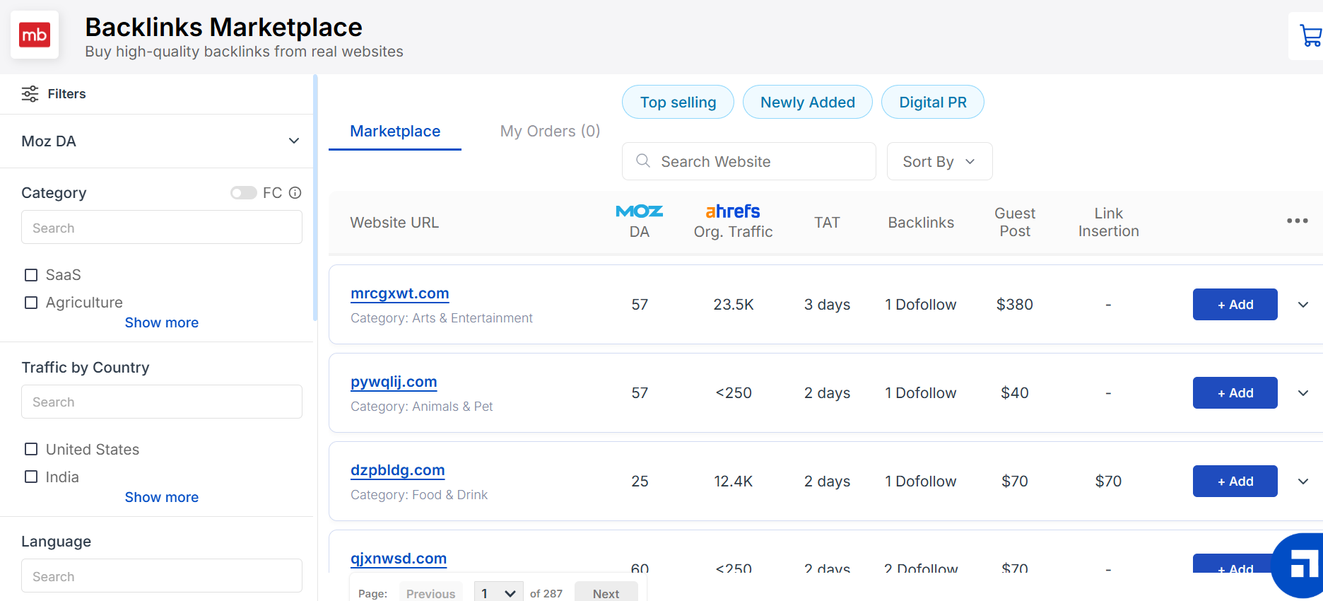 Backlink manager
