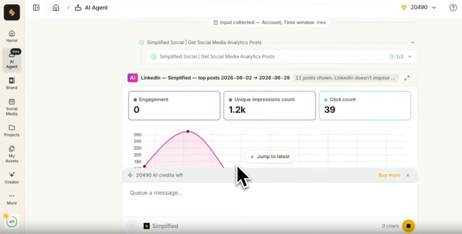 Simplified dashboard screenshot