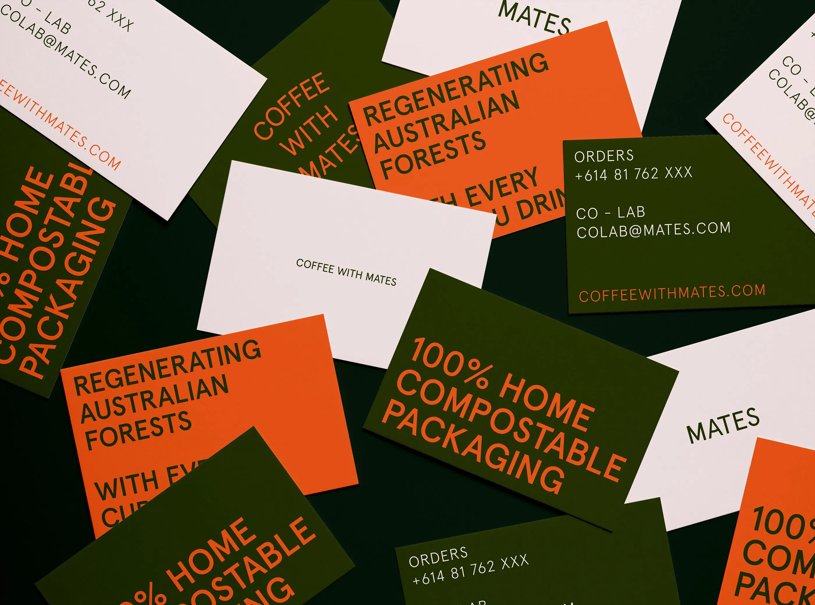 Business card flat lay of Coffee With Mates