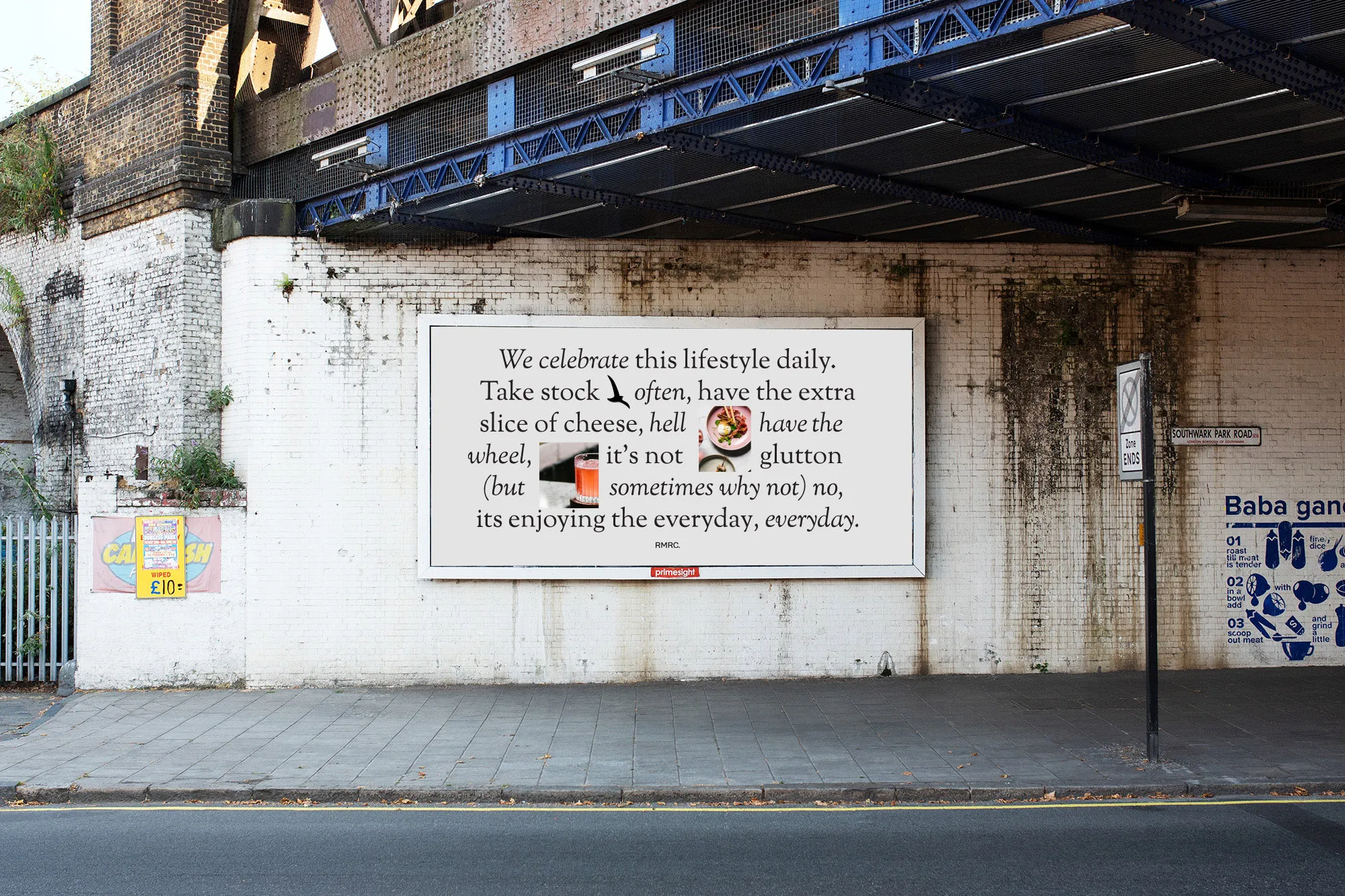 Out of home billboard showing branding of MPHC, a rum brand
