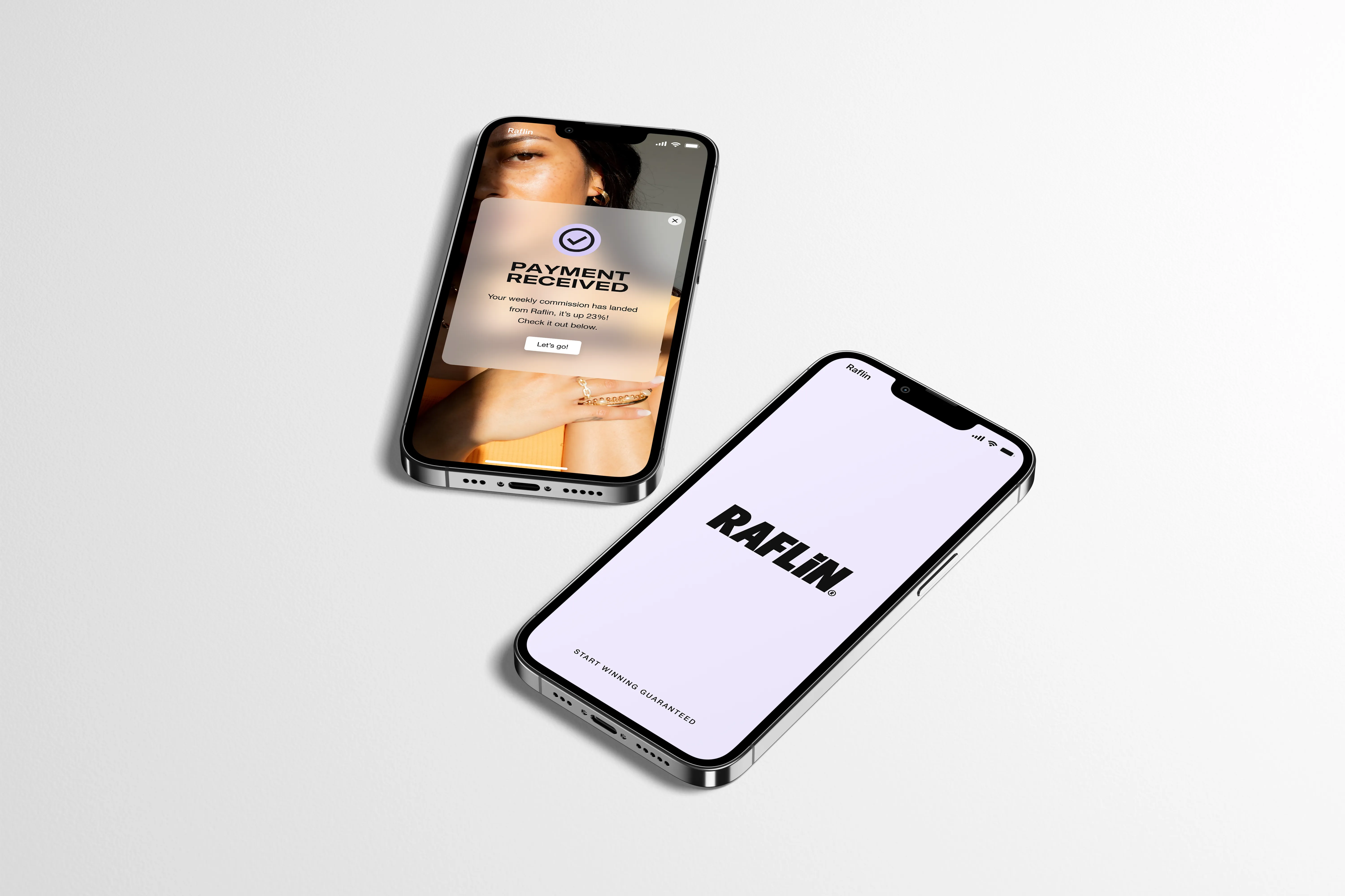 flatlay phones showing two screens