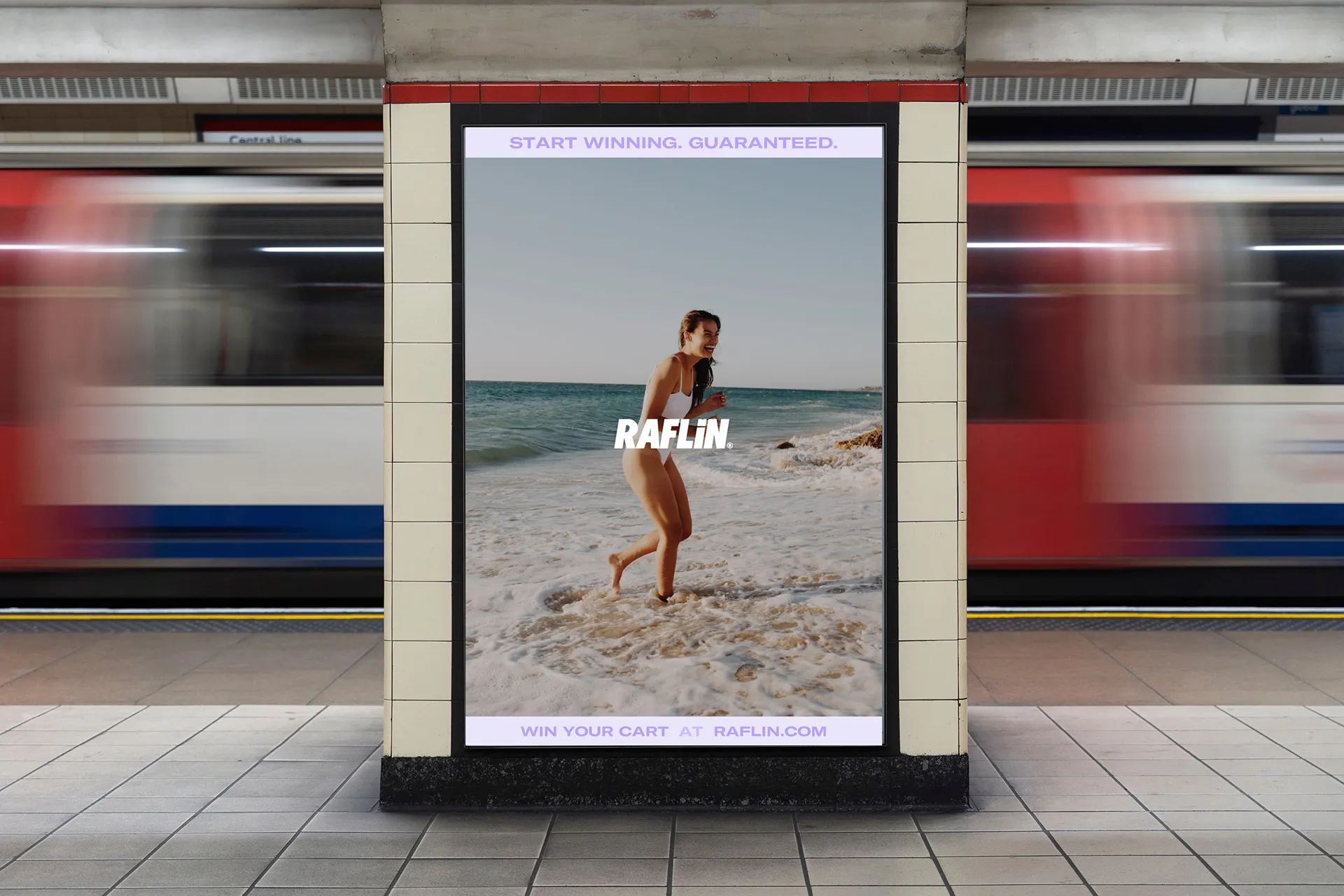 Advertisement in train station 