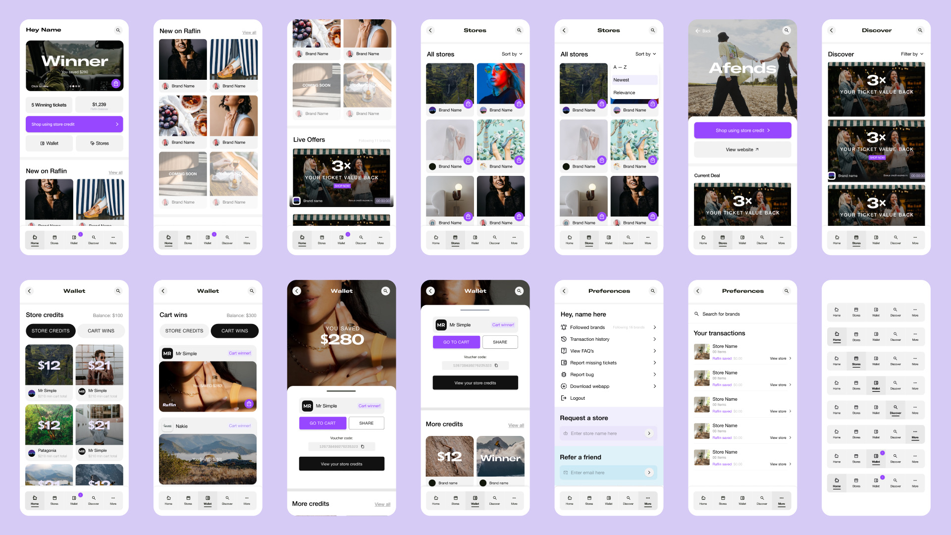 Flat lay of multiple screens of prototype of SASS platform