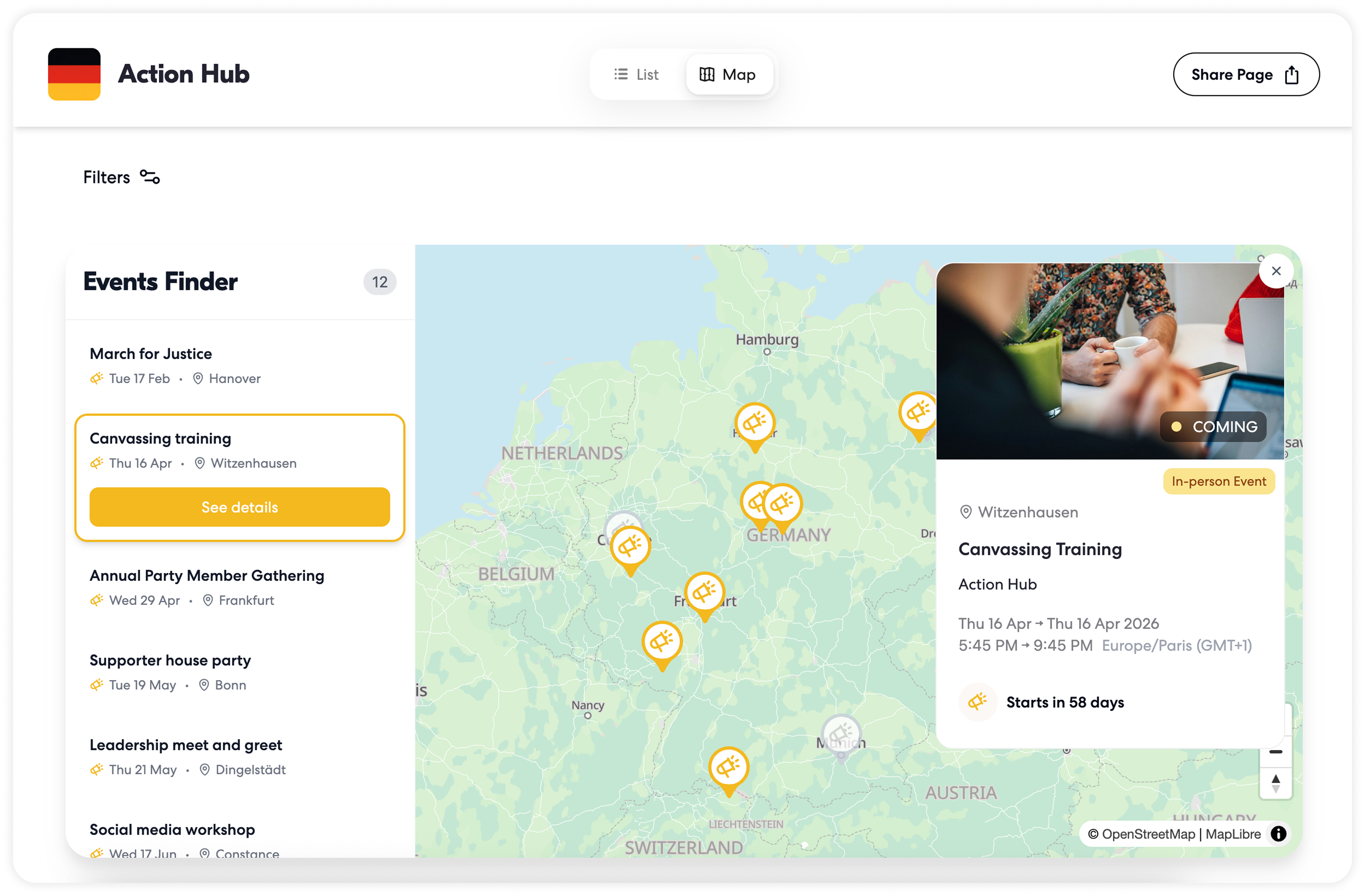 Put Your Events on the Map with Action Hub & Action Hub Maps