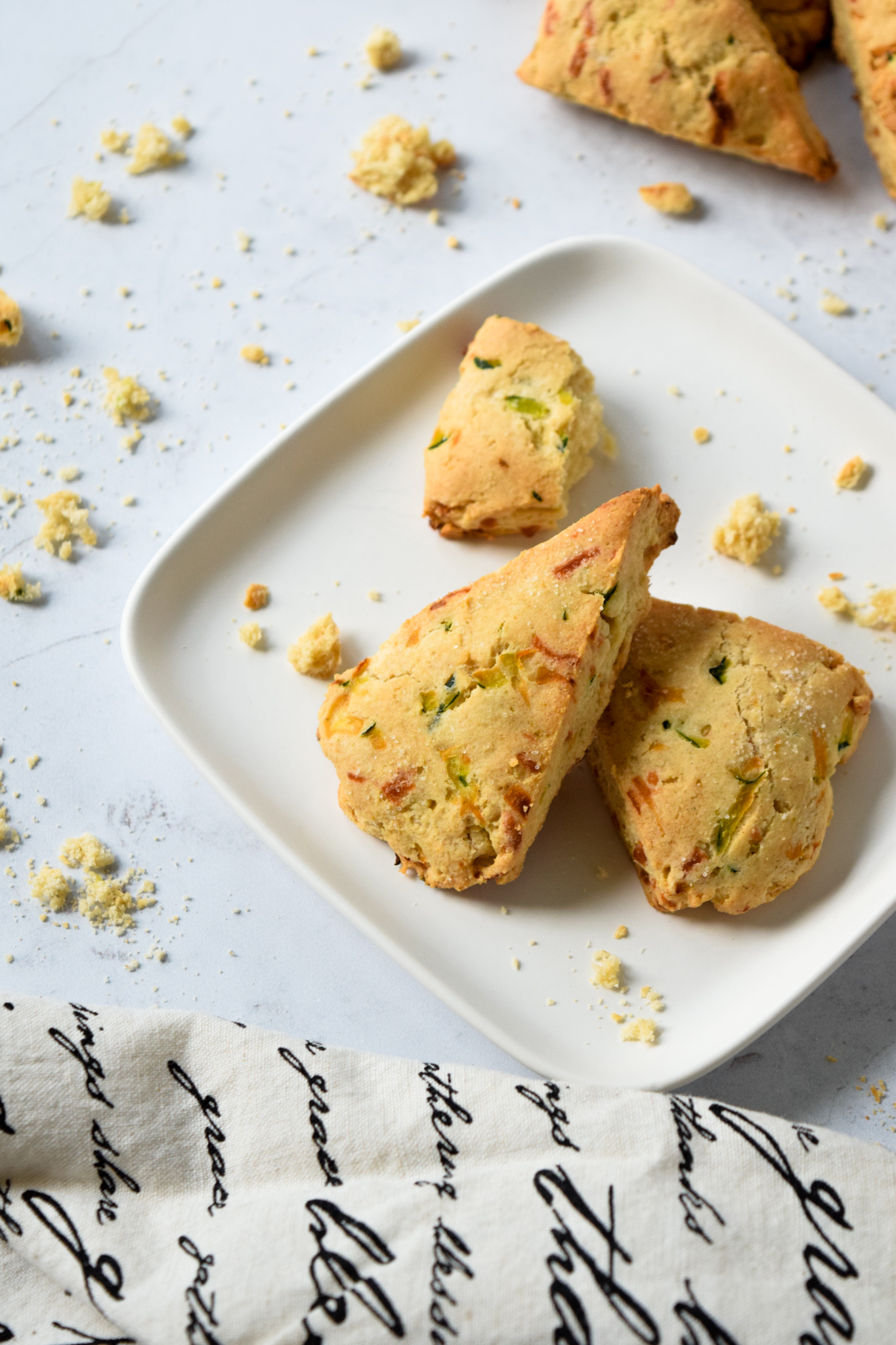 Gluten Free Mini Zucchini & Cheddar Scones