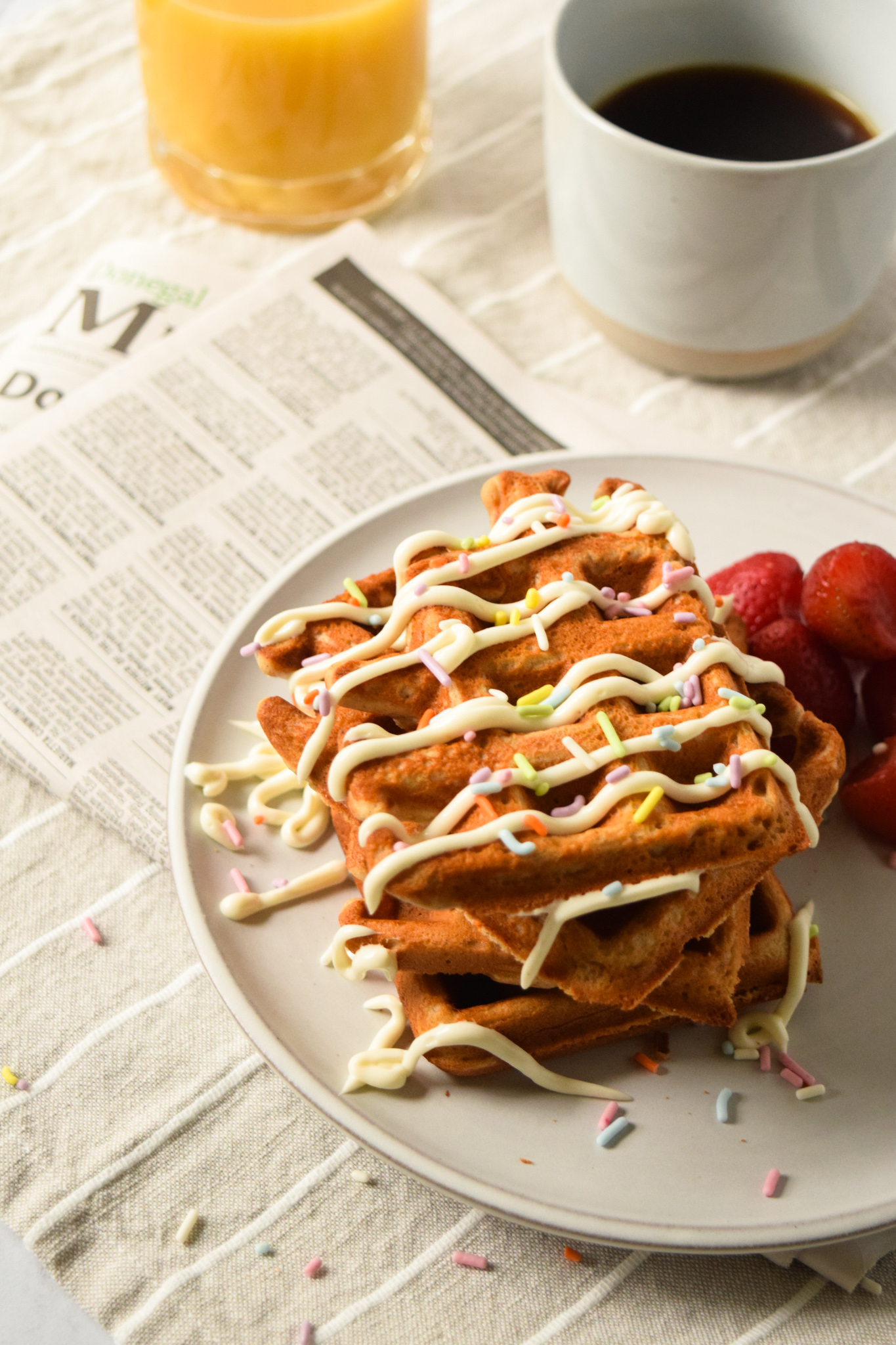 Gluten Free Carrot Cake Waffles