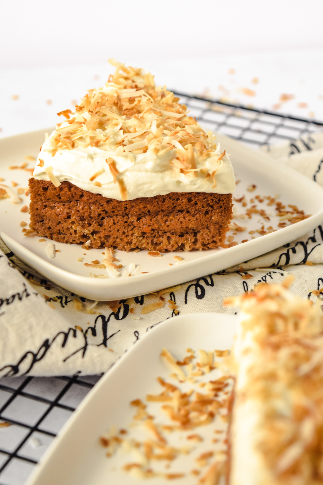 Gluten Free Carrot Cake with Coconut Cream Cheese Frosting