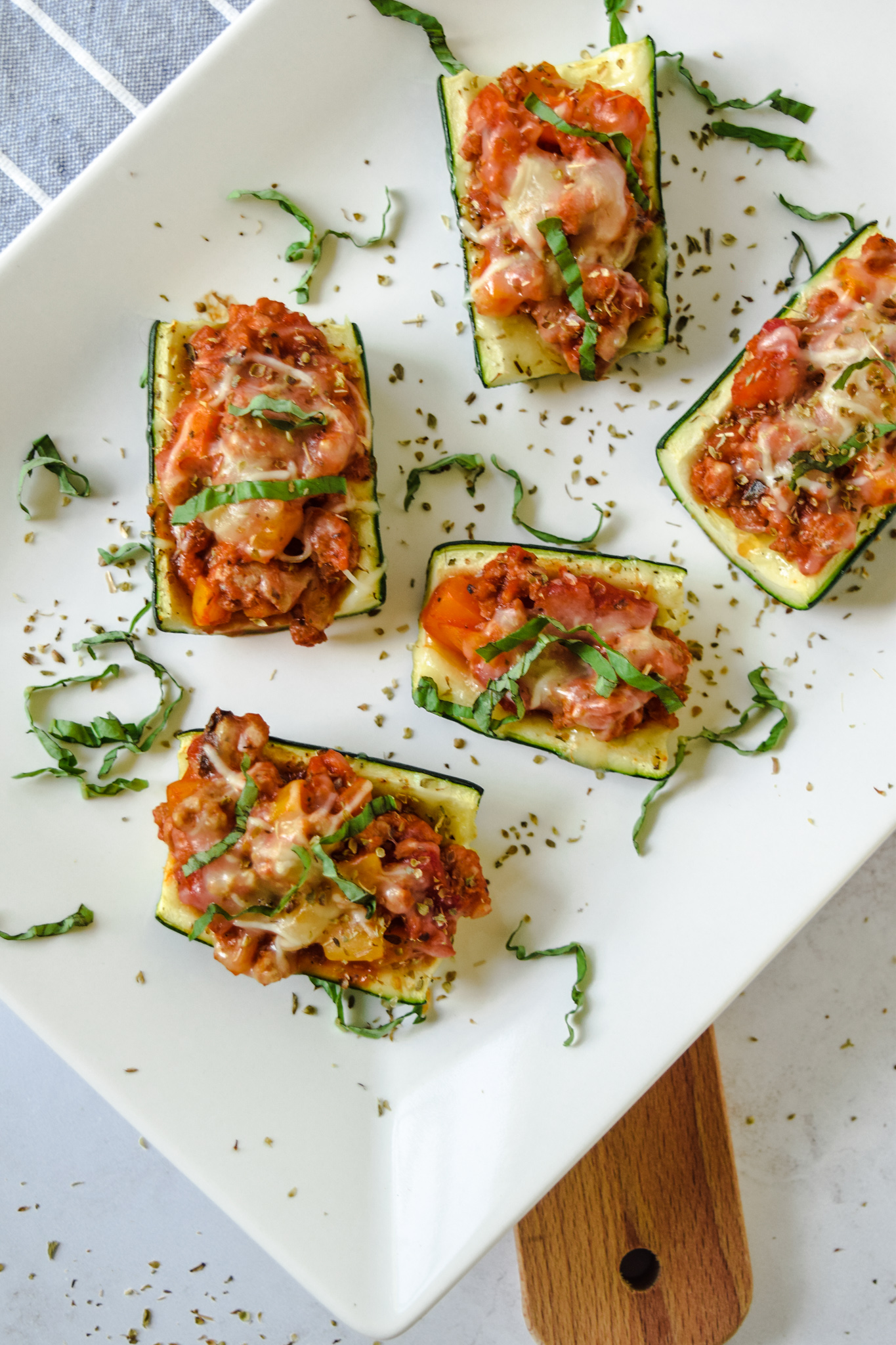 Loaded Italian Zucchini Bites