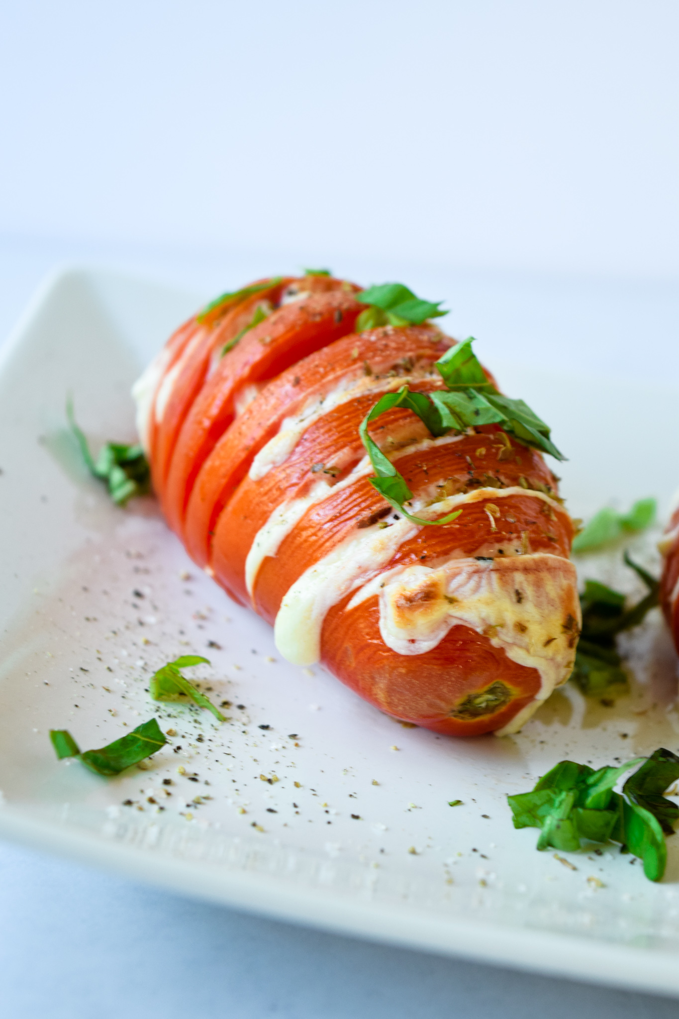 Hasselback Caprese Tomatoes