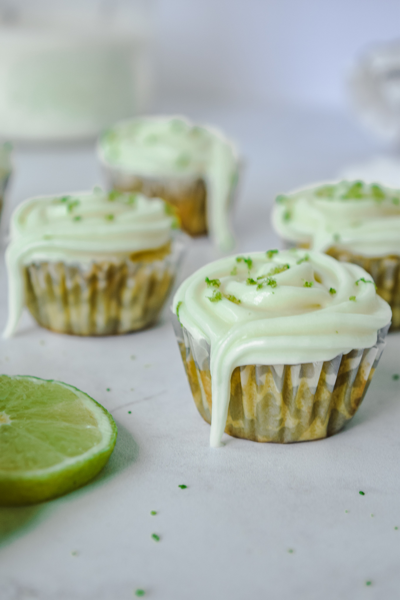 Mini Gluten Free Key Lime Cupcakes
