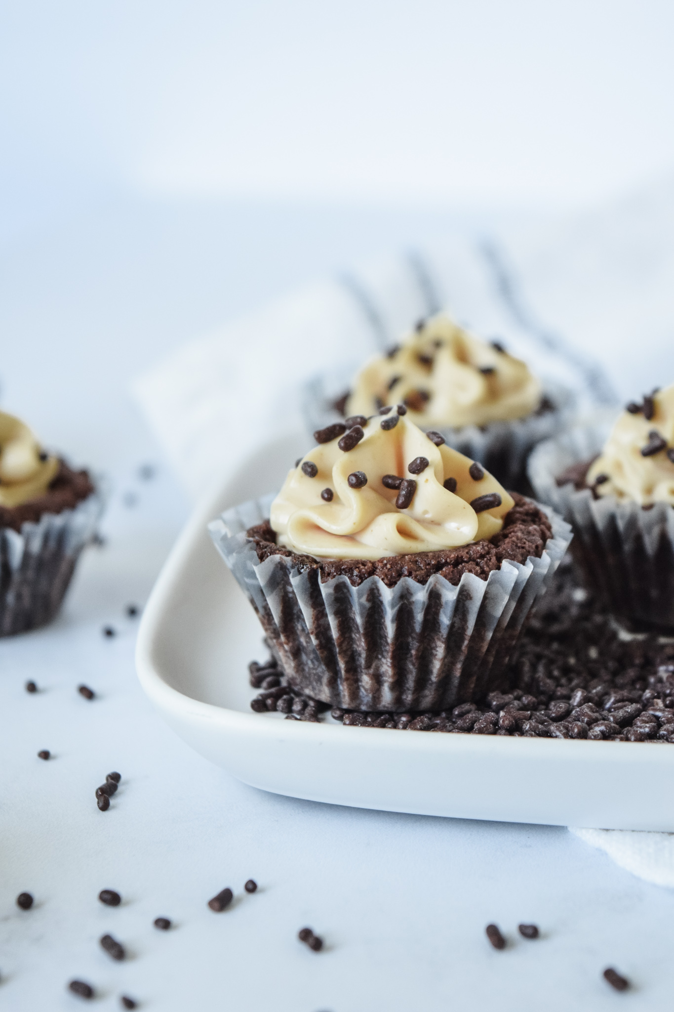 Gluten Free Chocolate Peanut Butter Cheesecake Bites