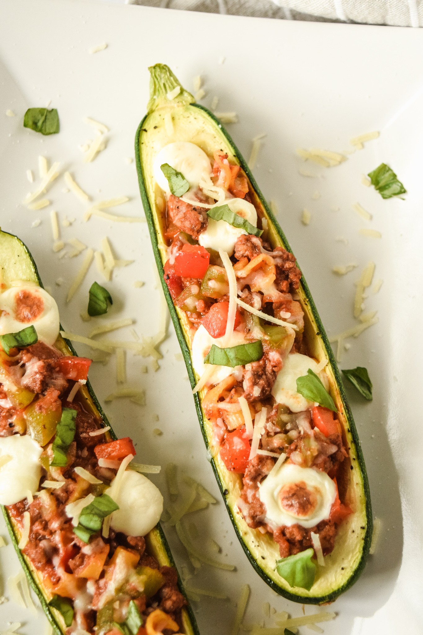 Gluten Free Lasagna Zucchini Boats