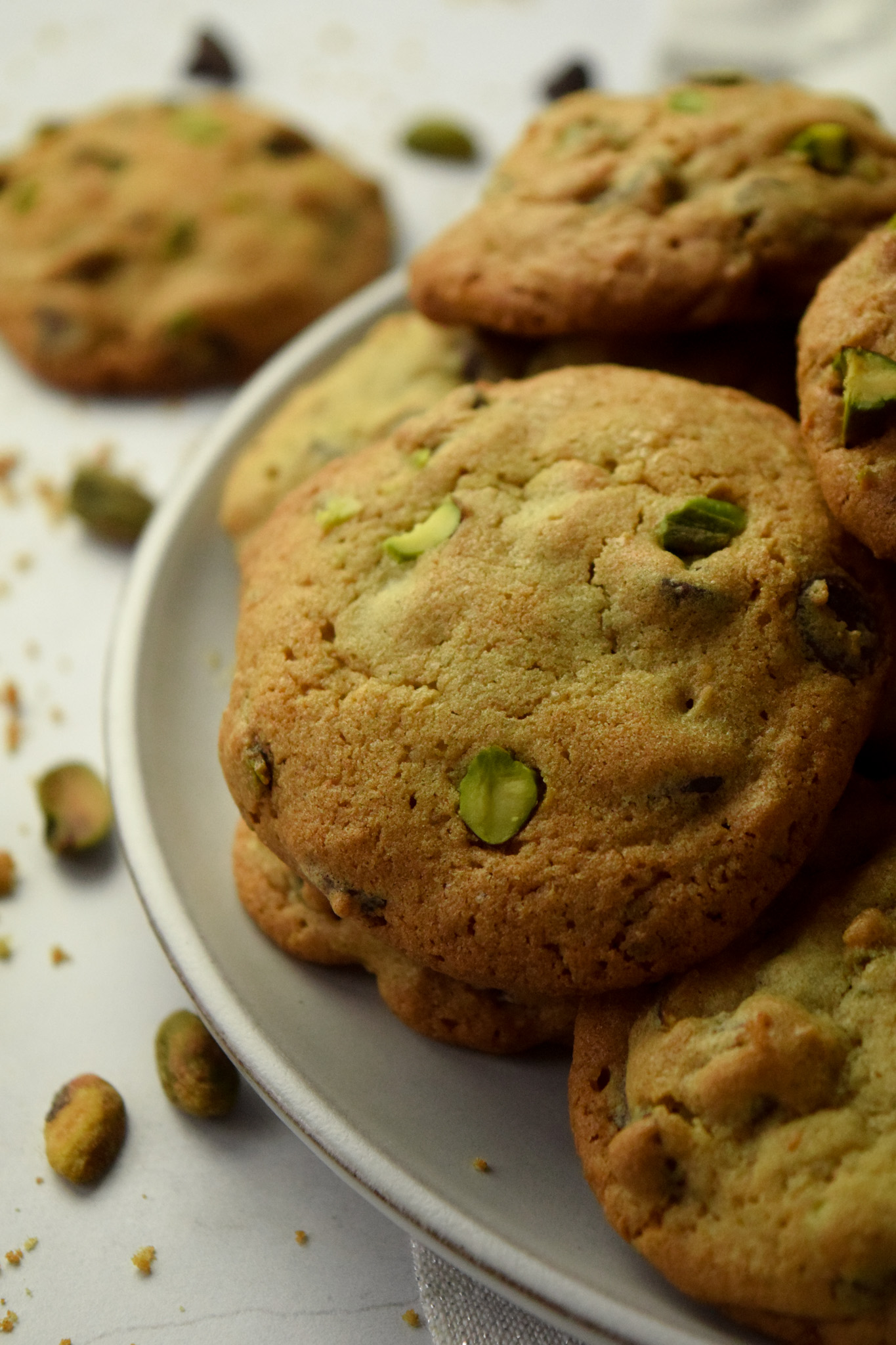 Gluten Free Pistachio Chocolate Chip Cookies