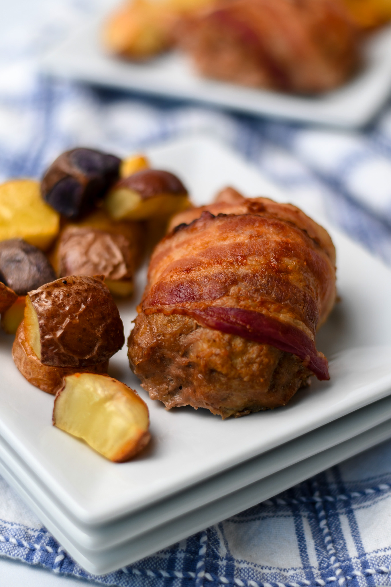 Mini Bacon-Wrapped Meatloaf Sheet Pan Supper