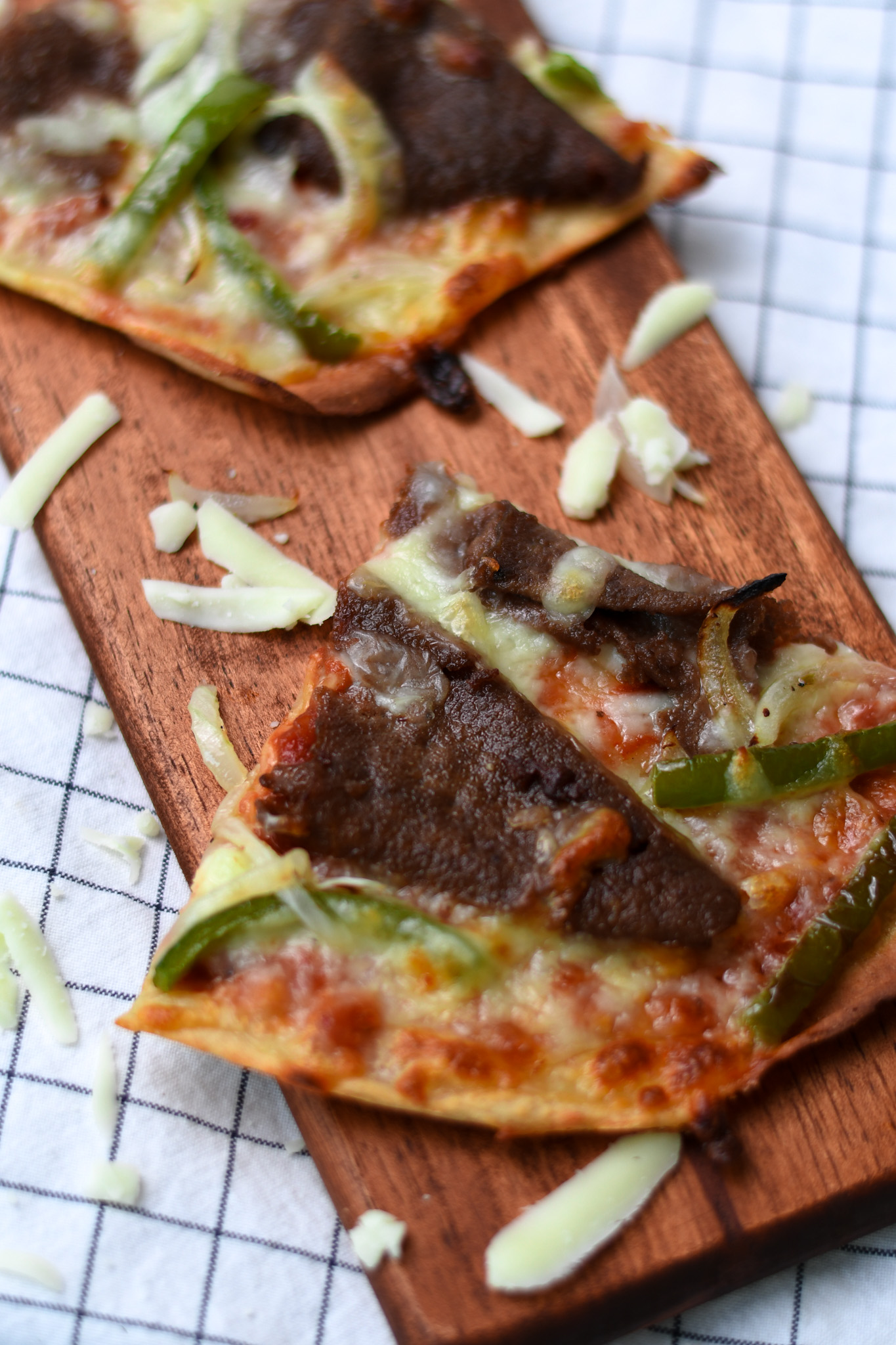 Gluten Free Philly Cheesesteak Flatbread