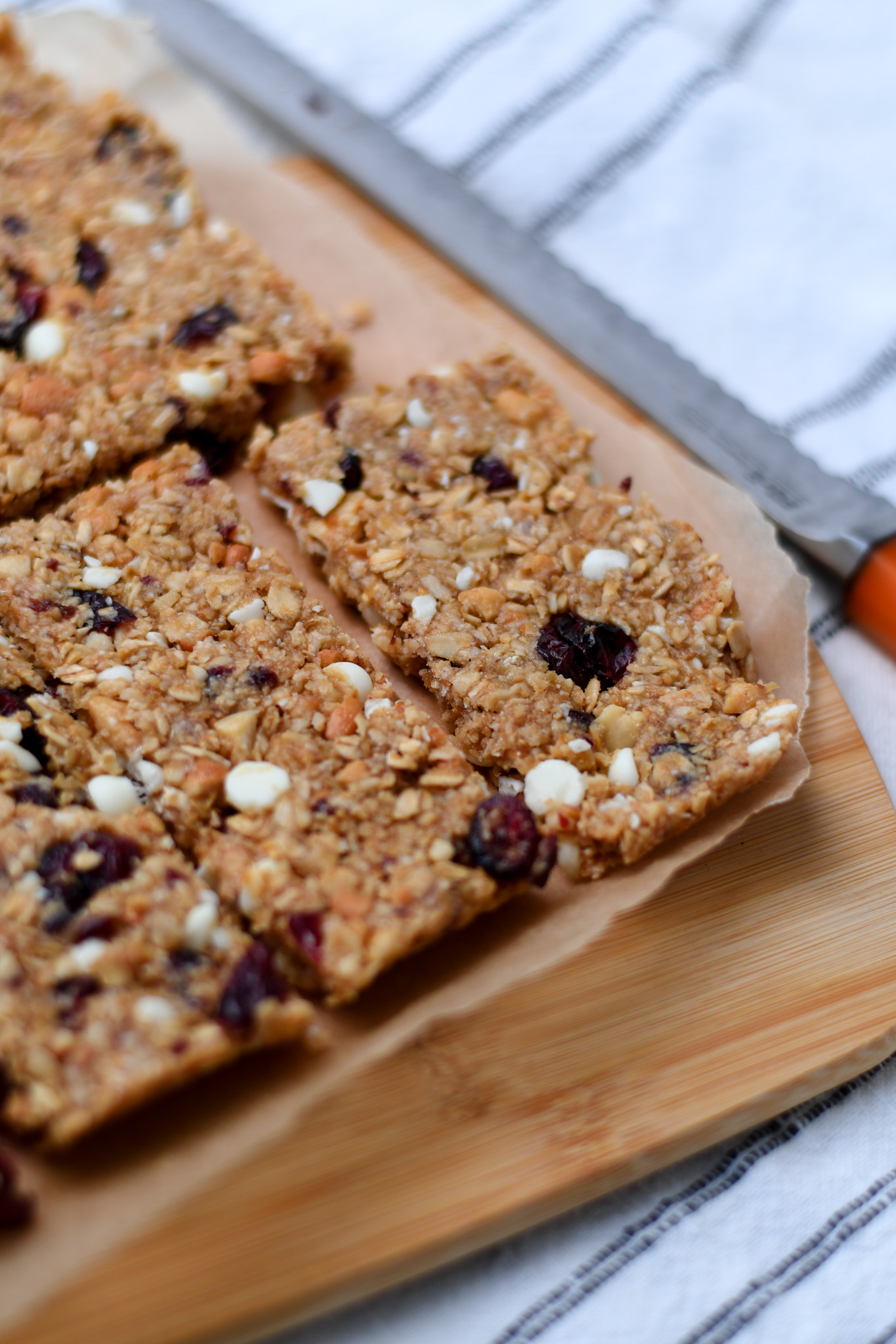 Gluten Free Cranberry Orange No-Bake Oat Bars