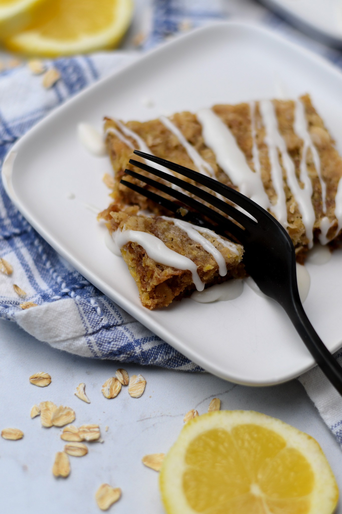 Gluten Free Lemon Oat Snack Cake