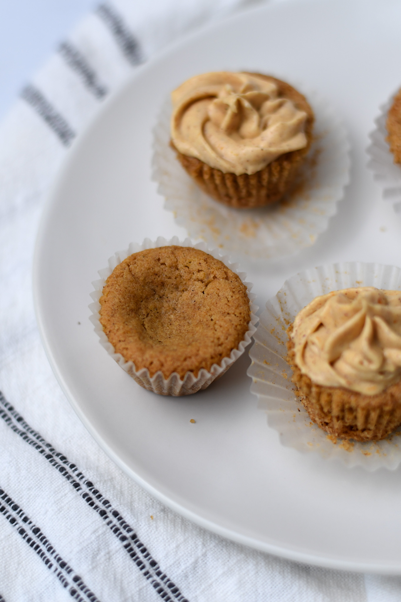 mini gluten free pumpkin cookies with a cream cheese filling
