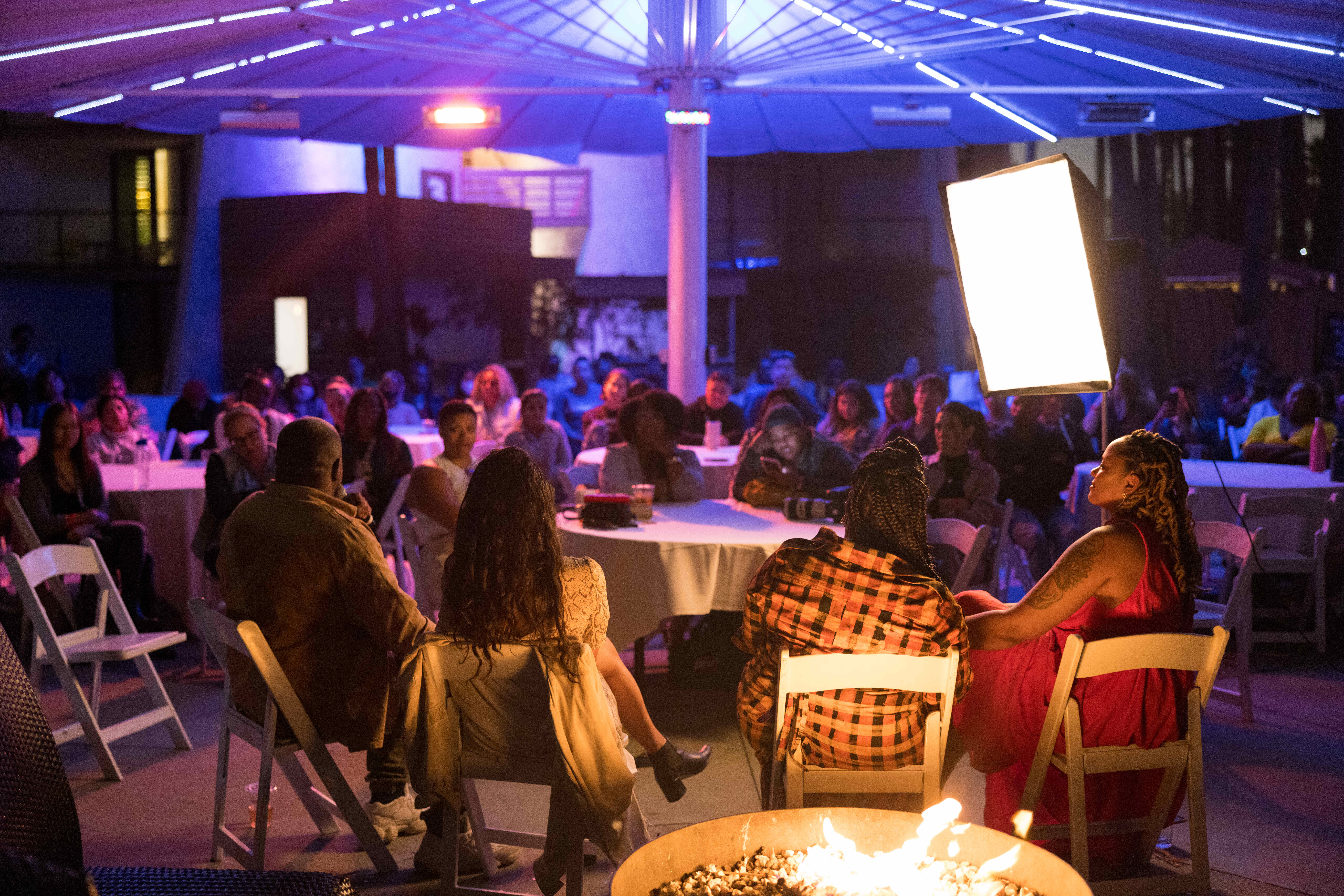Participants and speakers at the Fireside Chat at NPS ‘22