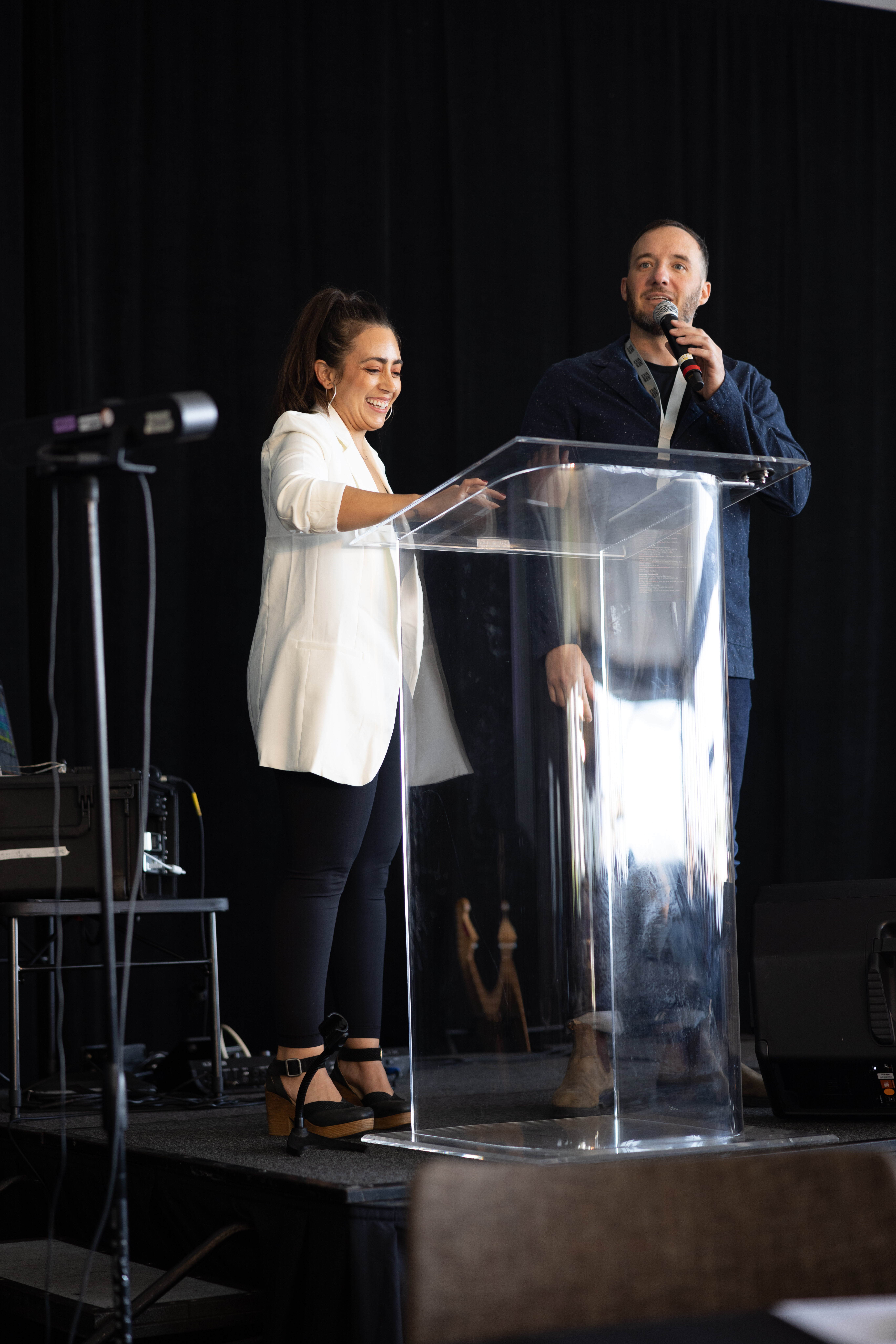 ReFrame’s Deputy Director, Hermelinda Cortés, and Executive Director, Joseph Phelan at the opening ceremony at NPS ‘22