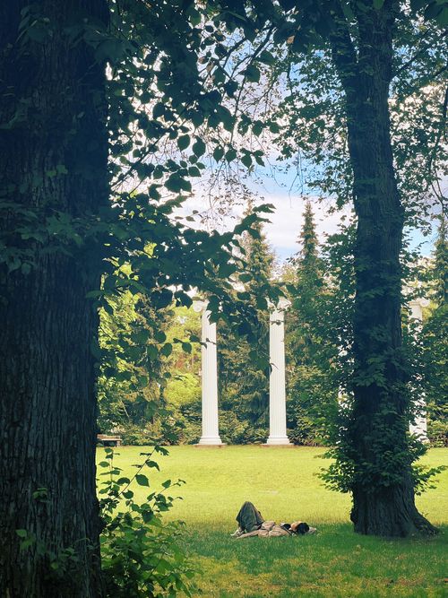 Me laying on the grass