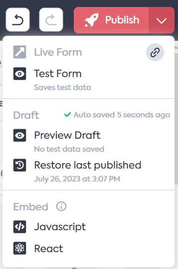 Preview, test, and publish your Feathery form