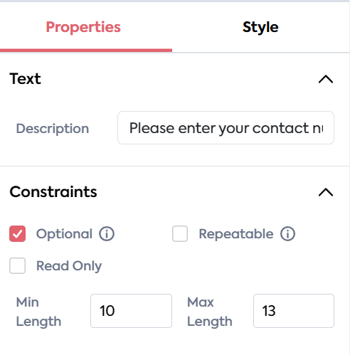 Feathery input validation options