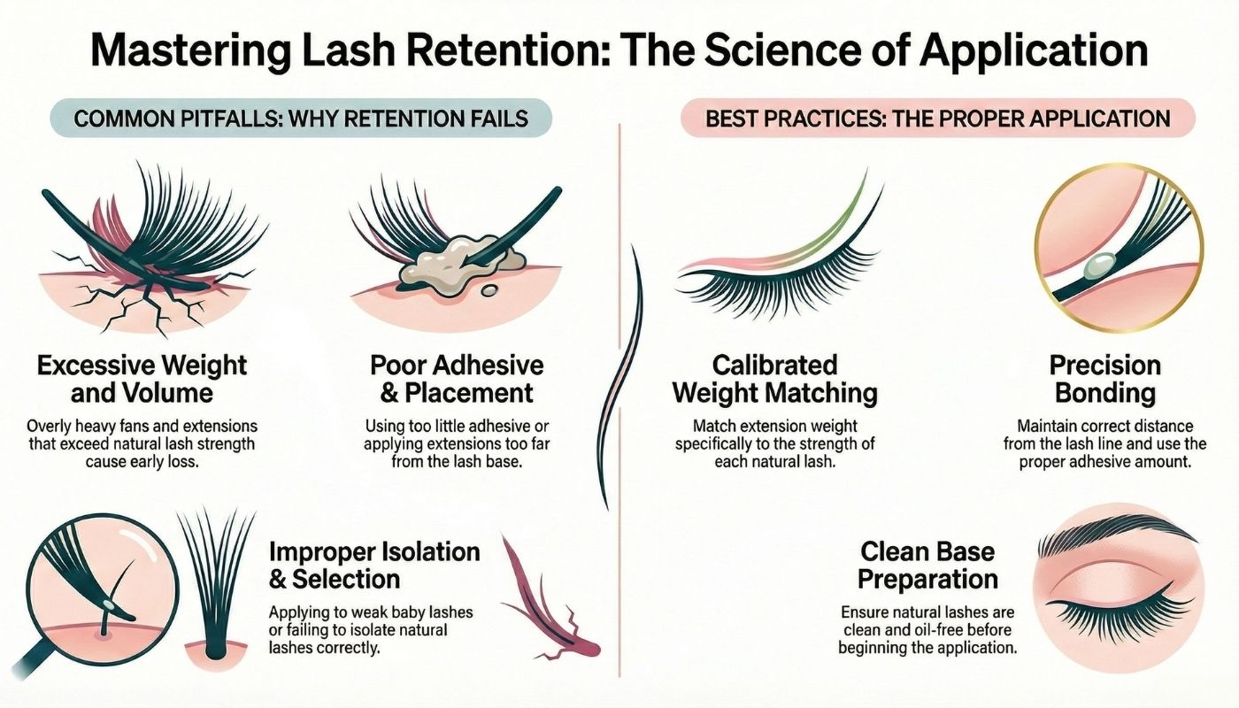 mastering lash retention