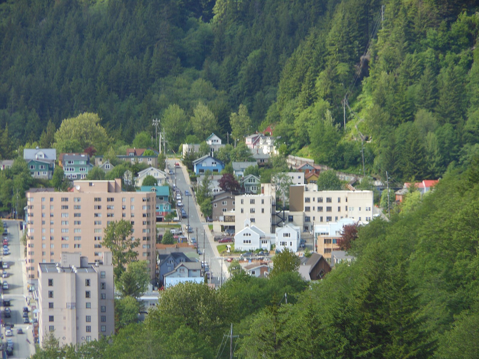 Juneau, Alaska aerial shot