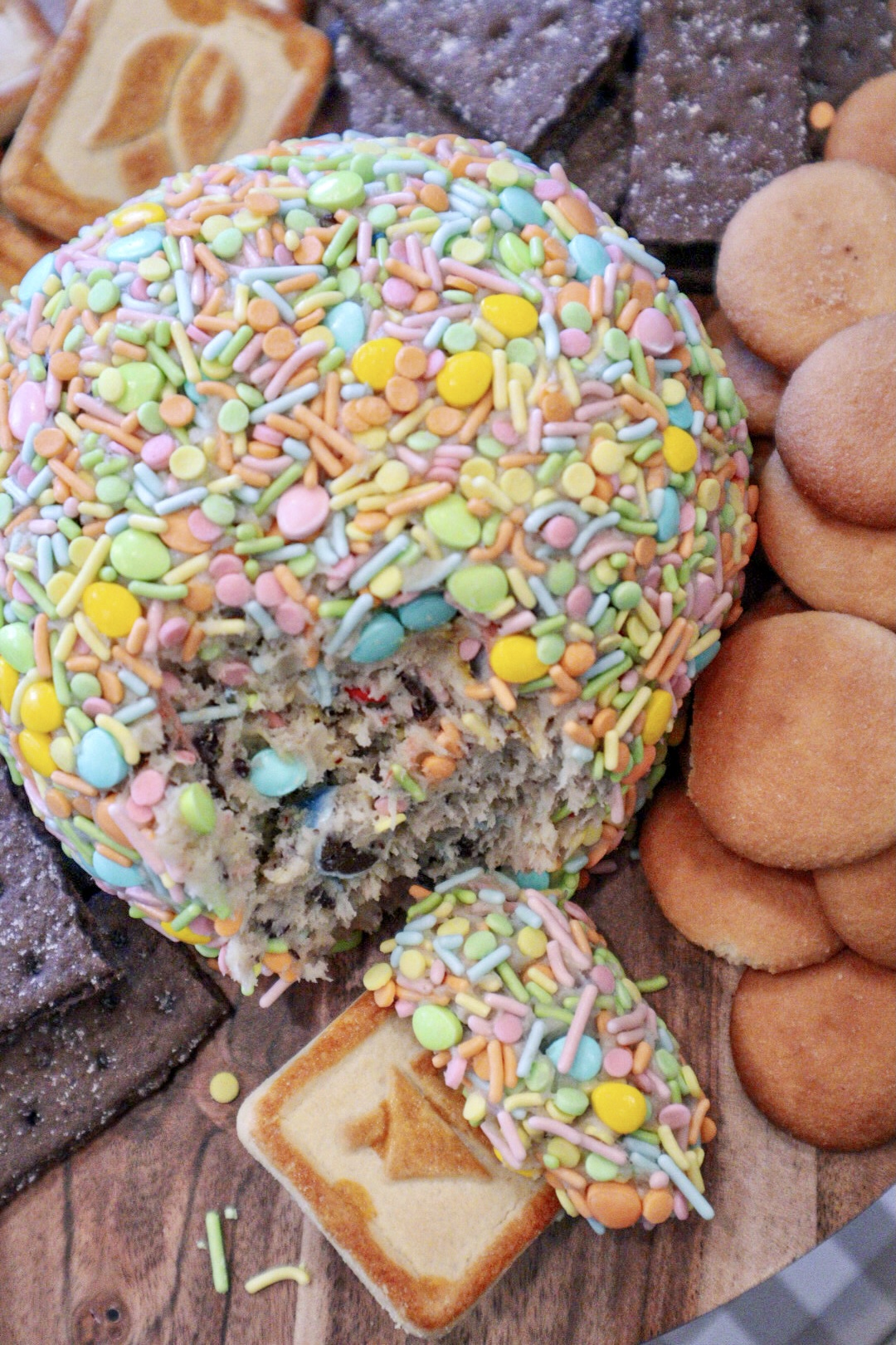 No Bake Cadbury Funfetti Cheesecake Ball