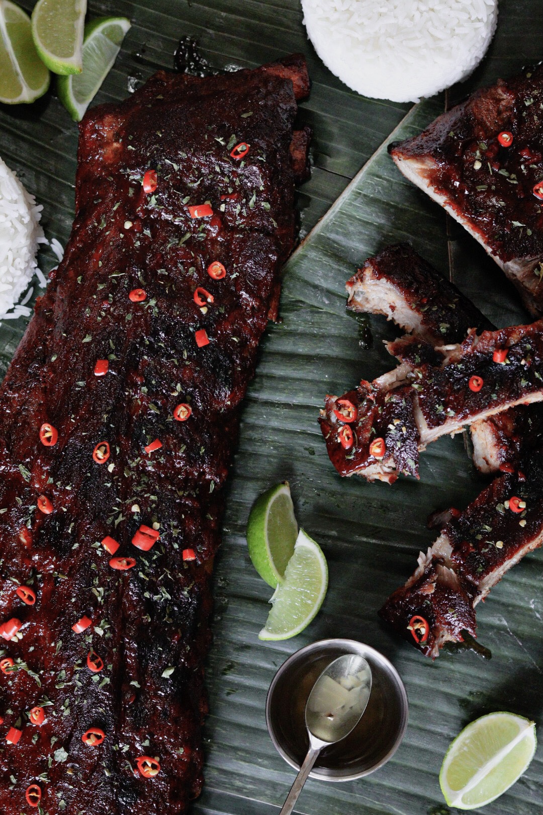 Low and Slow Banana Ketchup Glazed Baby Back Ribs
